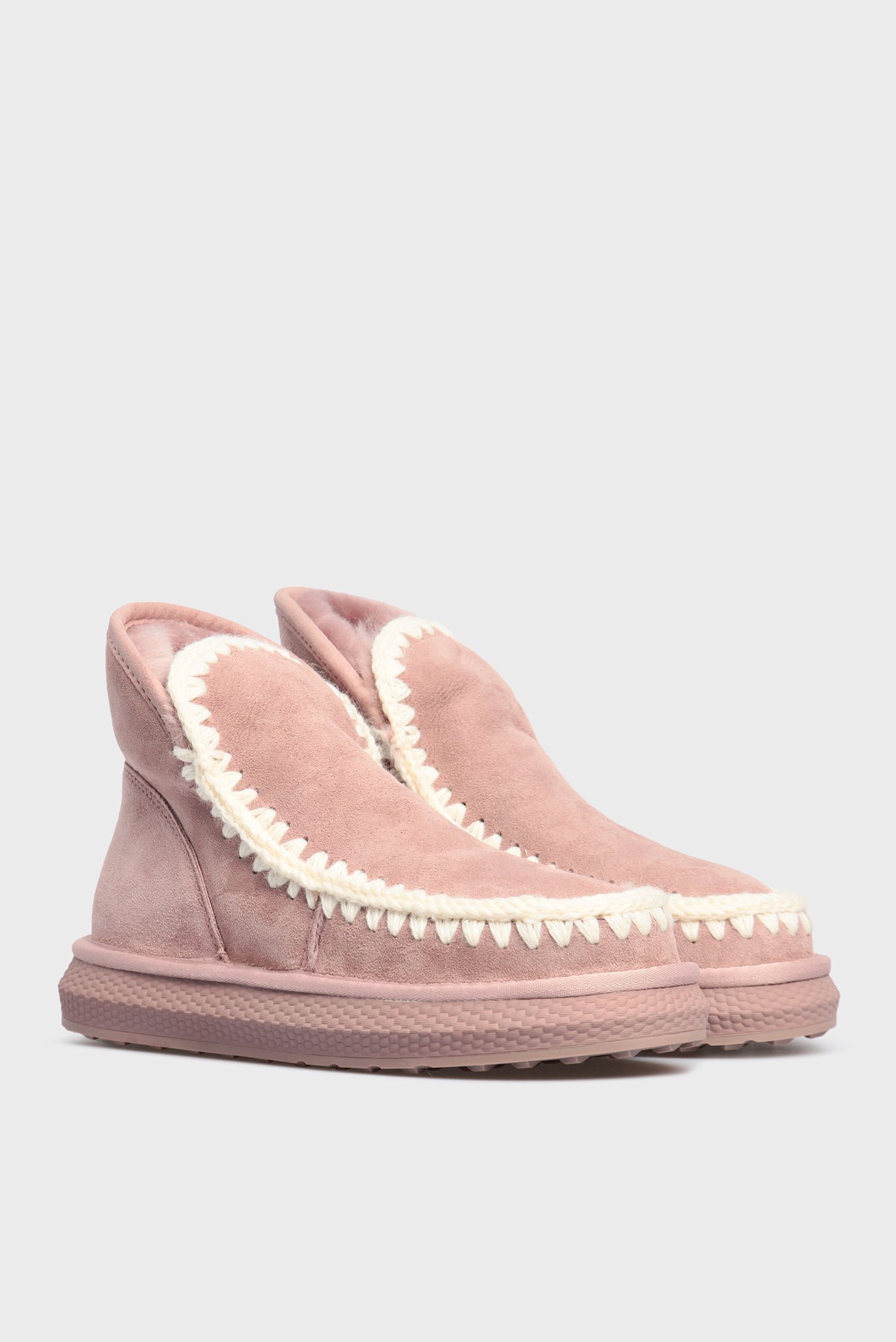 Женские розовые замшевые угги 8