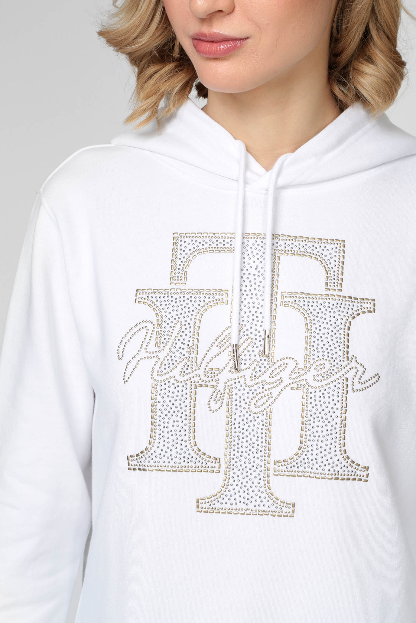 Женское белое худи REGULAR CRYSTAL 10
