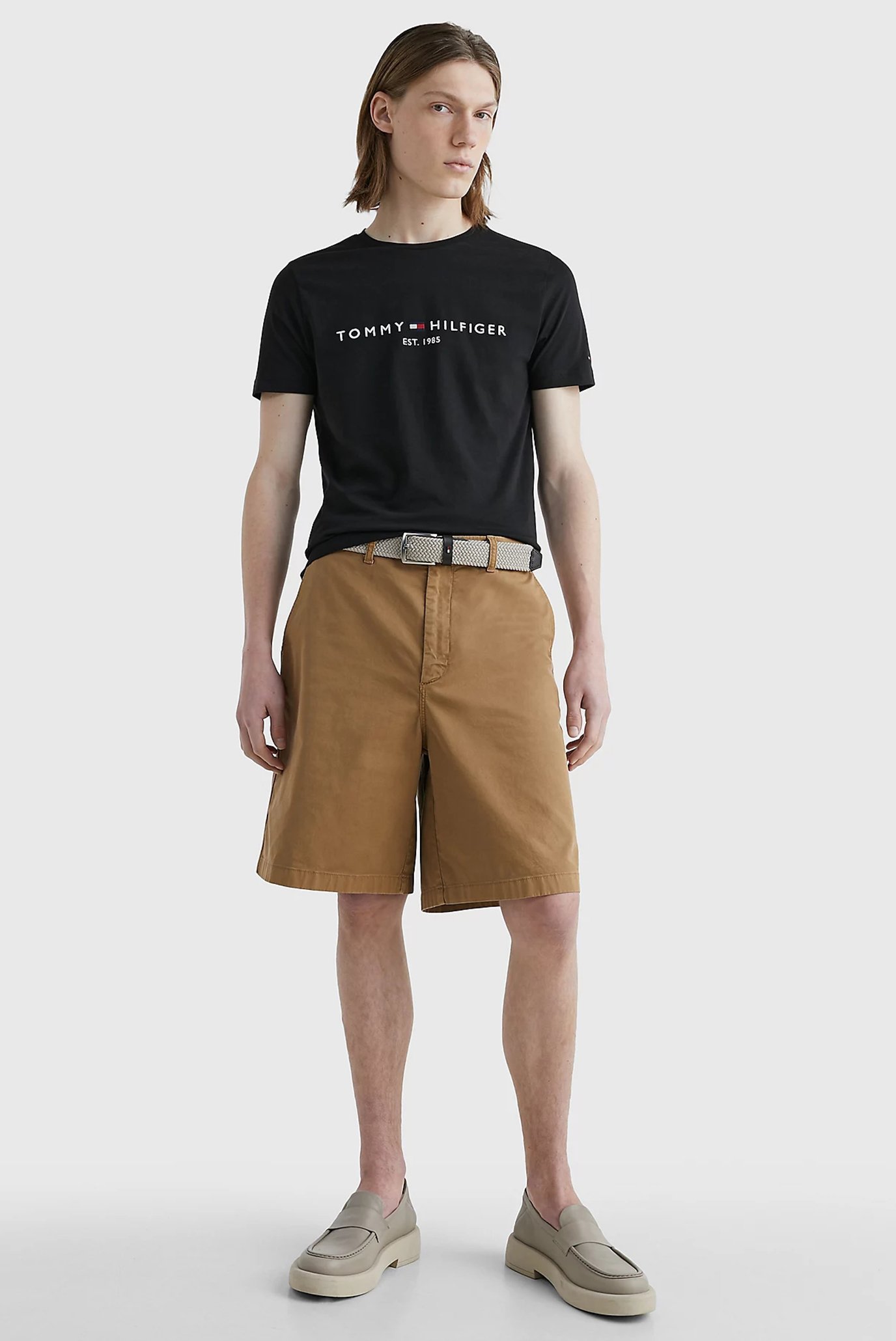 Мужская черная футболка CORE TOMMY LOGO TEE 6