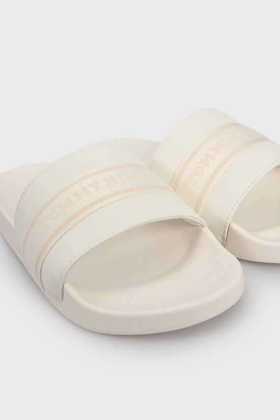 Женские белые слайдеры POOLSIDE WITH WEBBING