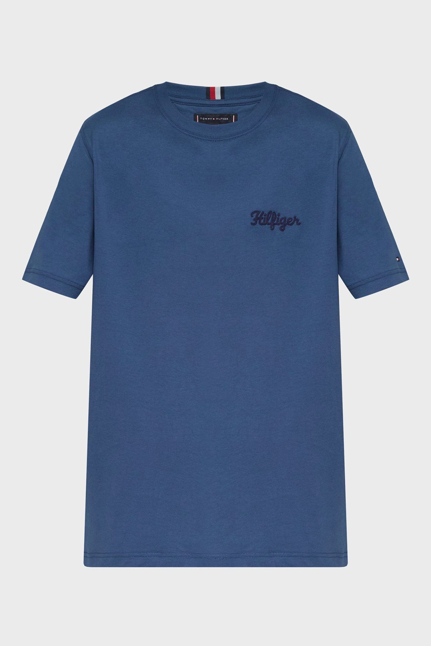 Мужская синяя футболка HILFIGER CHAINSTITCH TEE 5