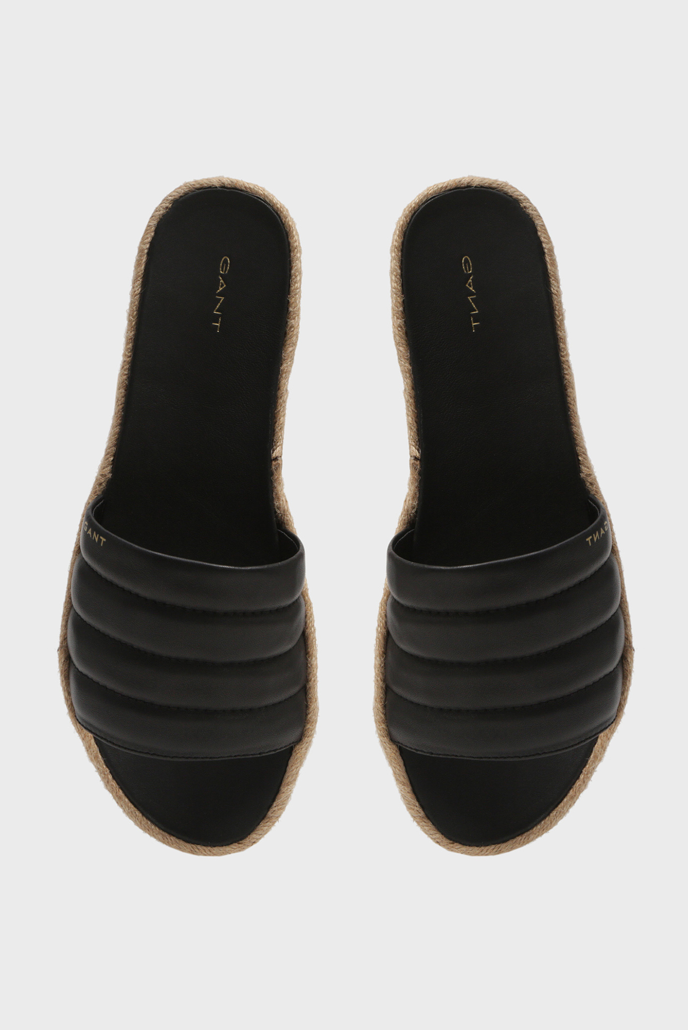 Женские черные кожаные слайдеры CAPE CORAL 3