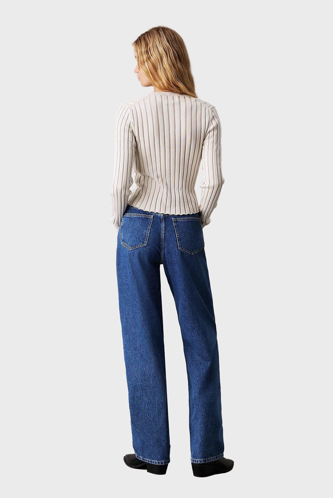 Женские синие джинсы HIGH RISE LOOSE 3