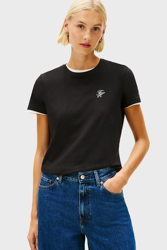 Футболка TH SCRIPT REG C-NK SS TEE Tommy Hilfiger