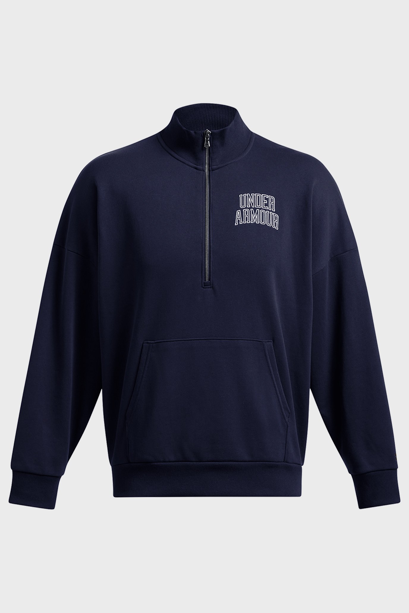 Мужская темно-синяя спортивная кофта UA Icon HWT Terry OS 1 2 Zip 4