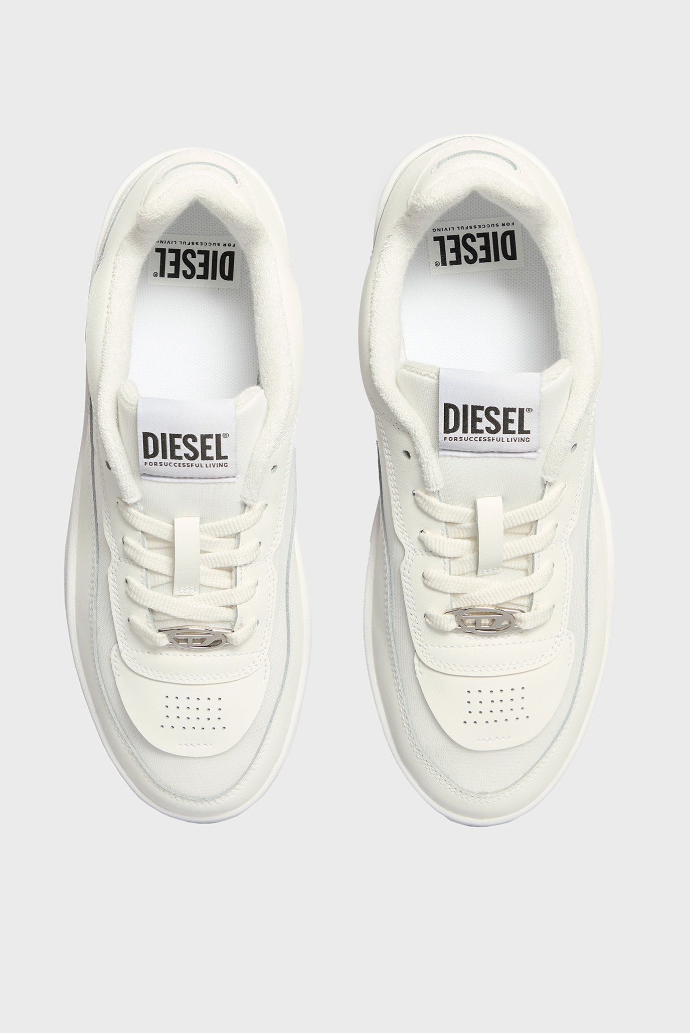 Мужские белые  сникерсы OVAL SKATEDiesel Мужские белые  сникерсы OVAL SKATE 4