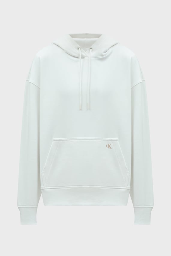 Женское белое худи FLORAL COLLAGE RELAXED HOODIE