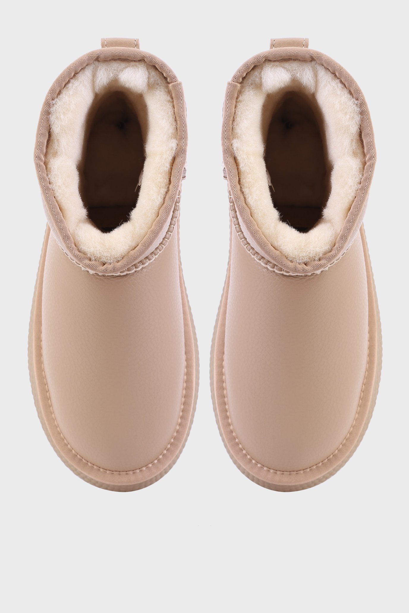 Женские бежевые кожаные угги Katarina 4