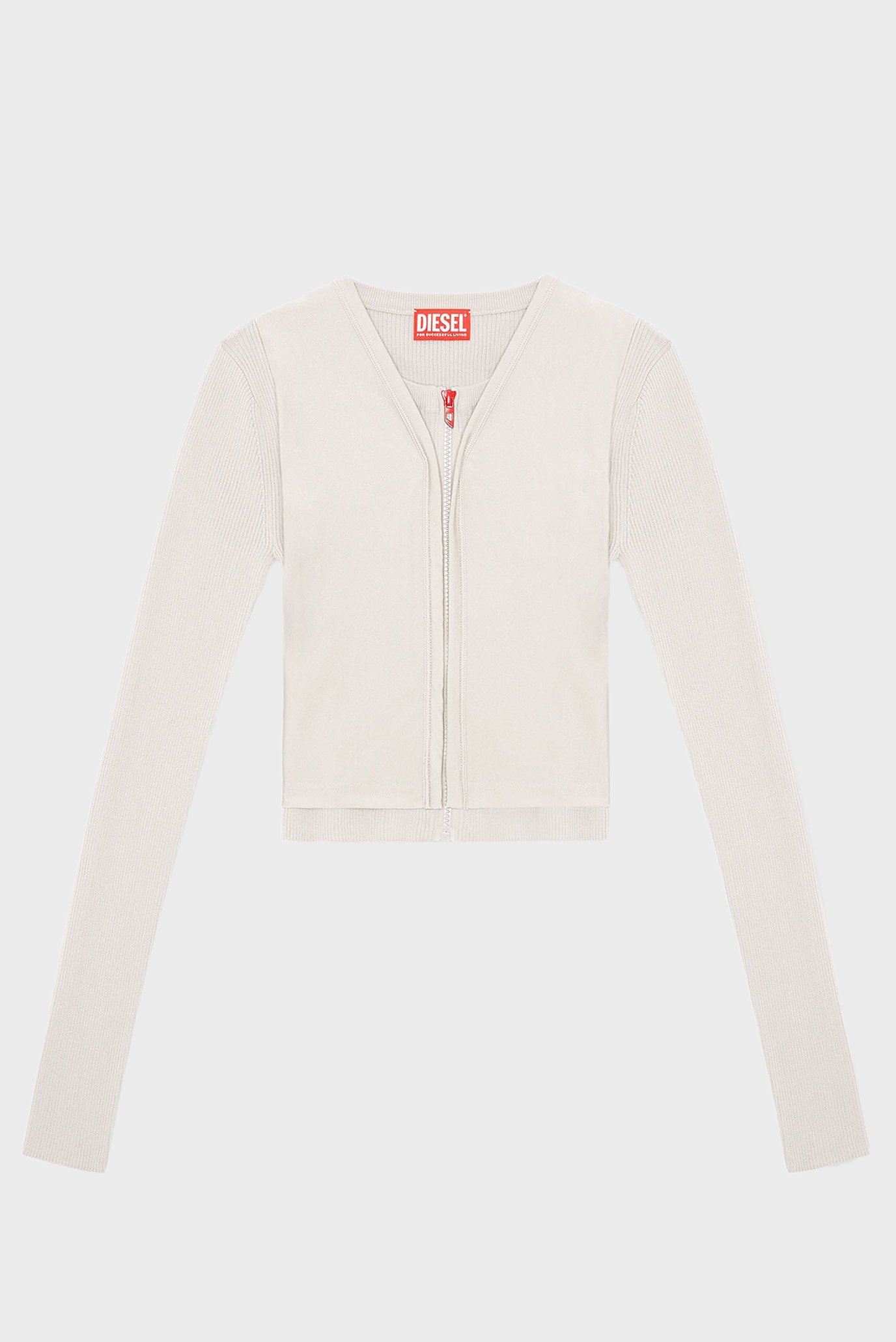 Женский пудровый шерстяной кардиган M-ROS MAGLIA 5