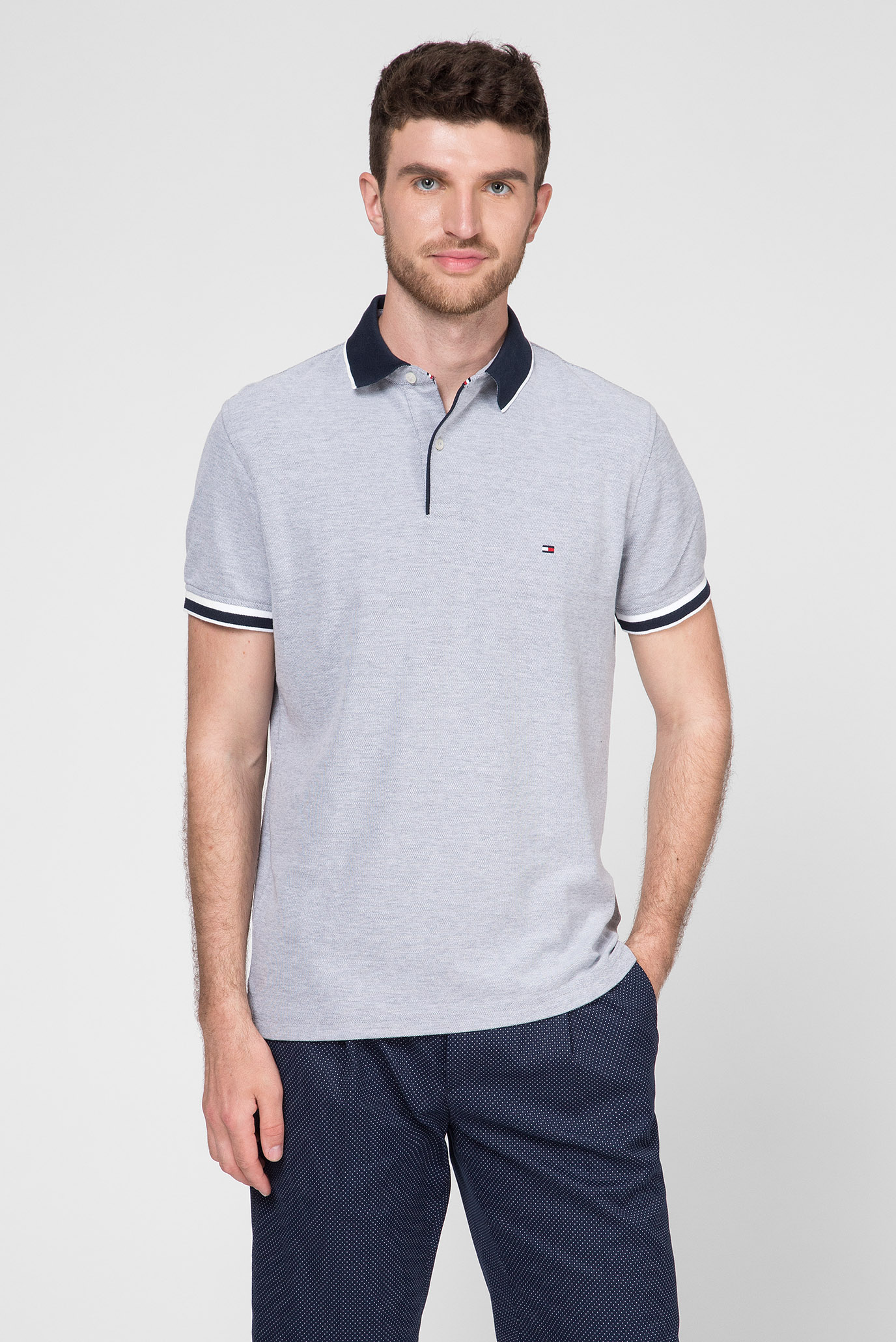 Мужское голубое поло OXFORD 6