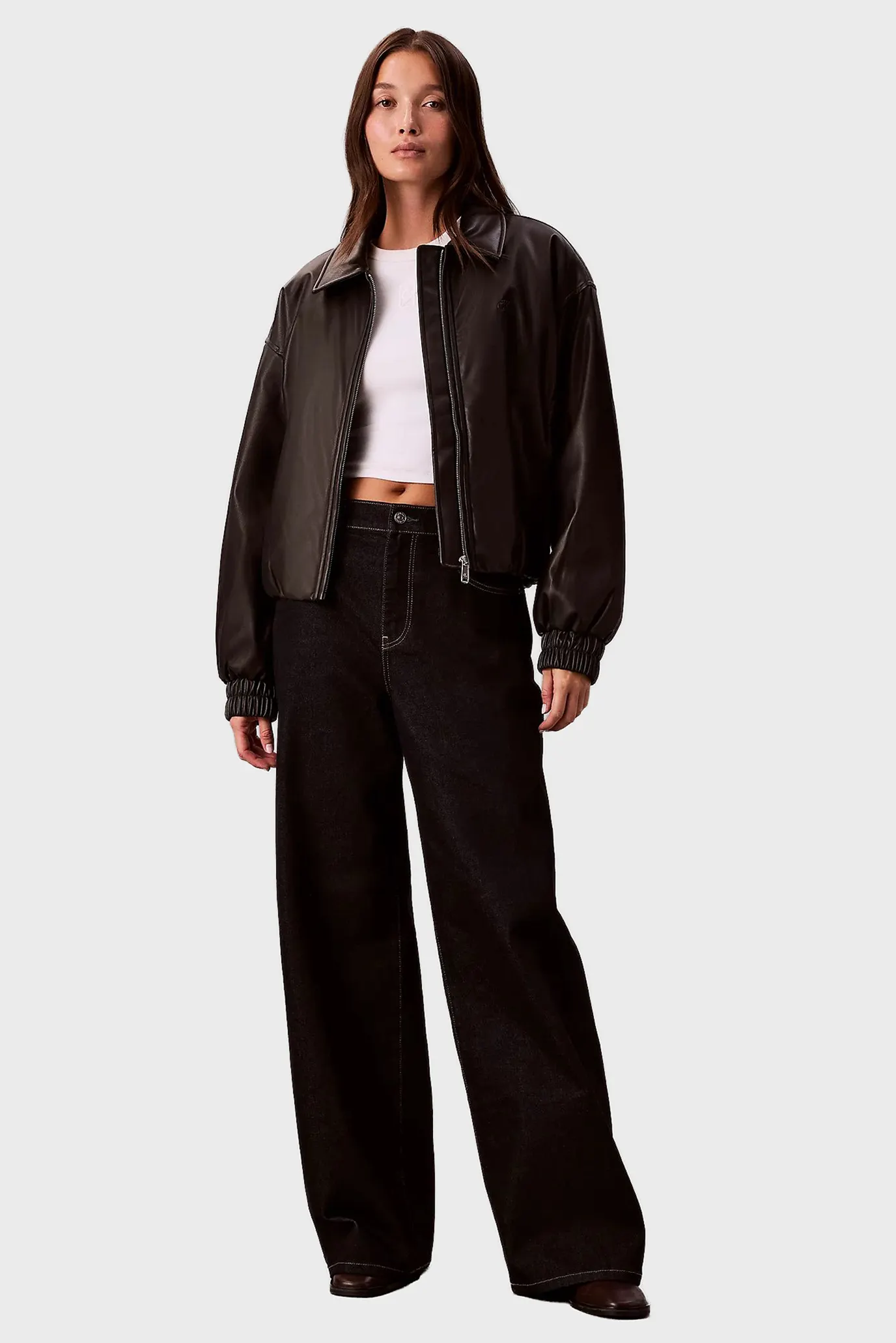 Куртка кожаная FAUX LEATHER INSULATED BOMBER 2