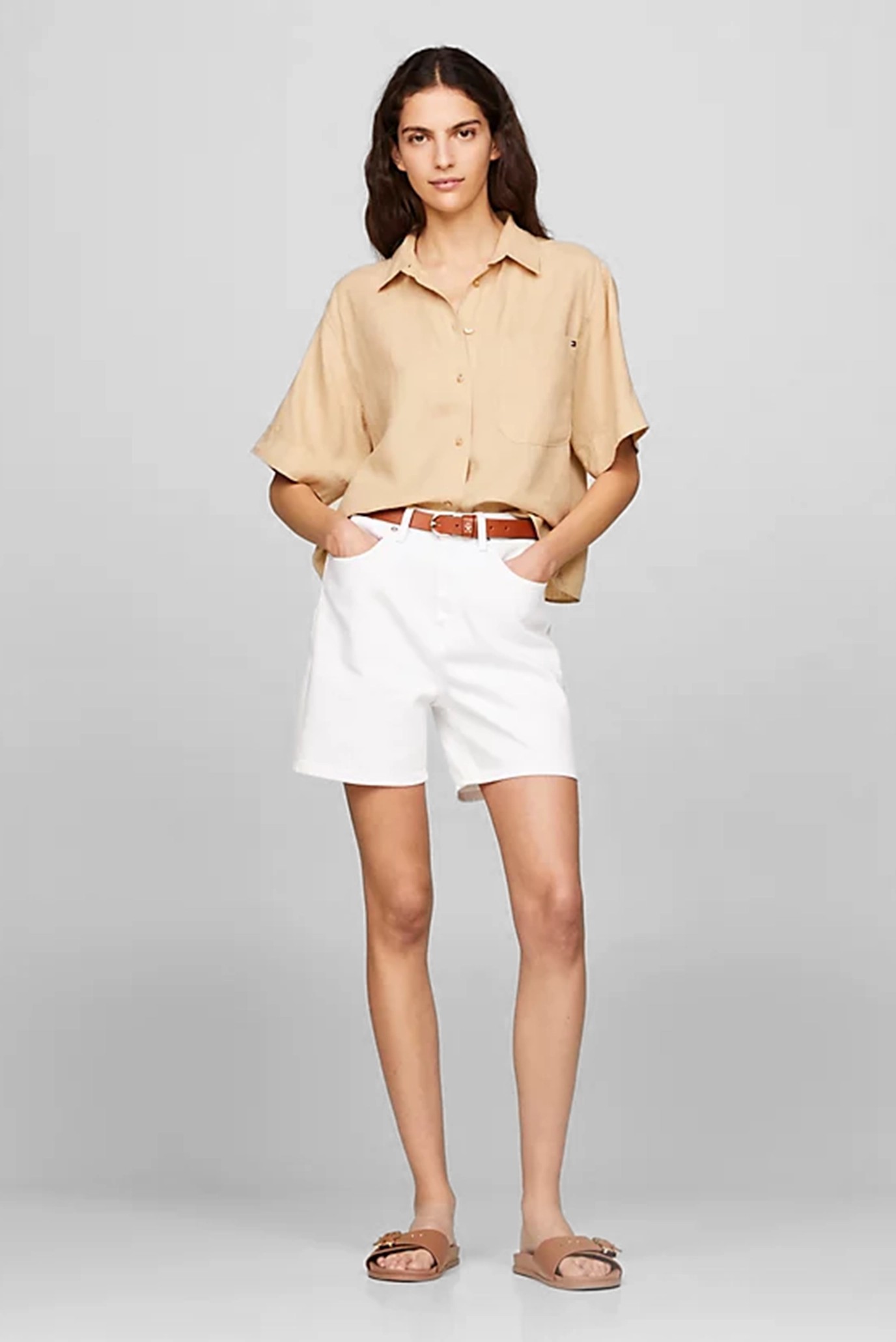 Рубашка с коротким рукавом LINEN SS SHIRT 2