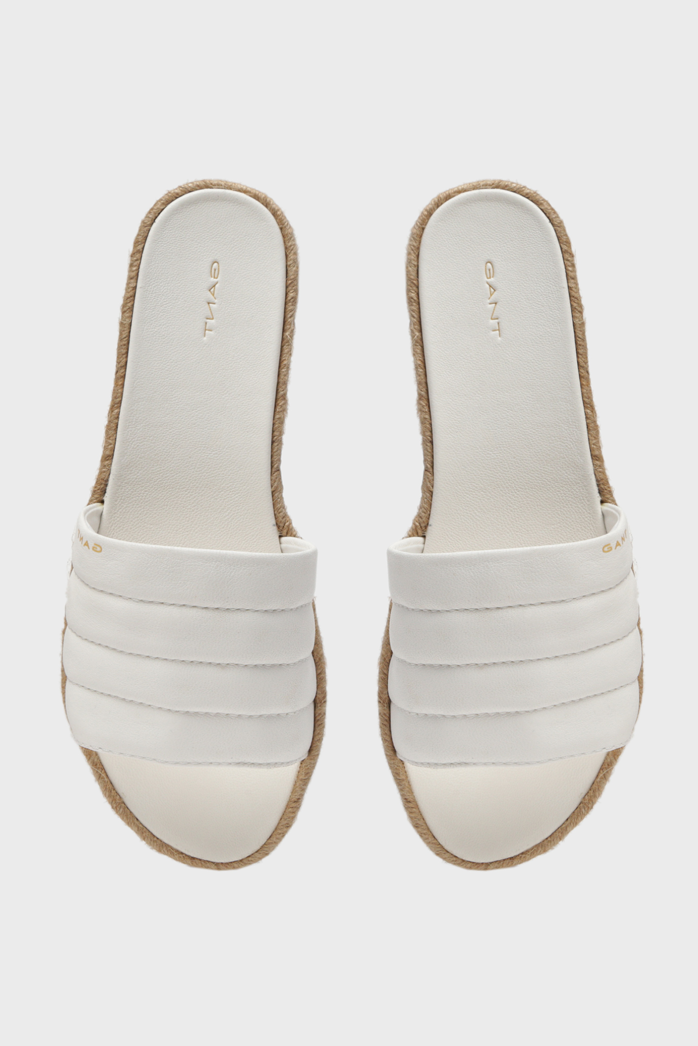 Женские белые кожаные слайдеры CAPE CORAL 8