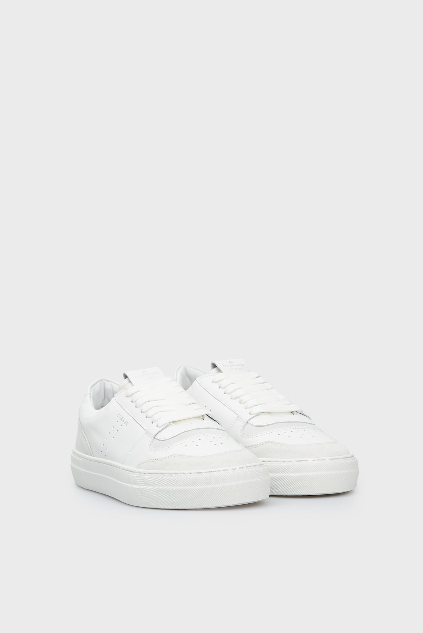 Мужские белые кожаные сникерсы 2