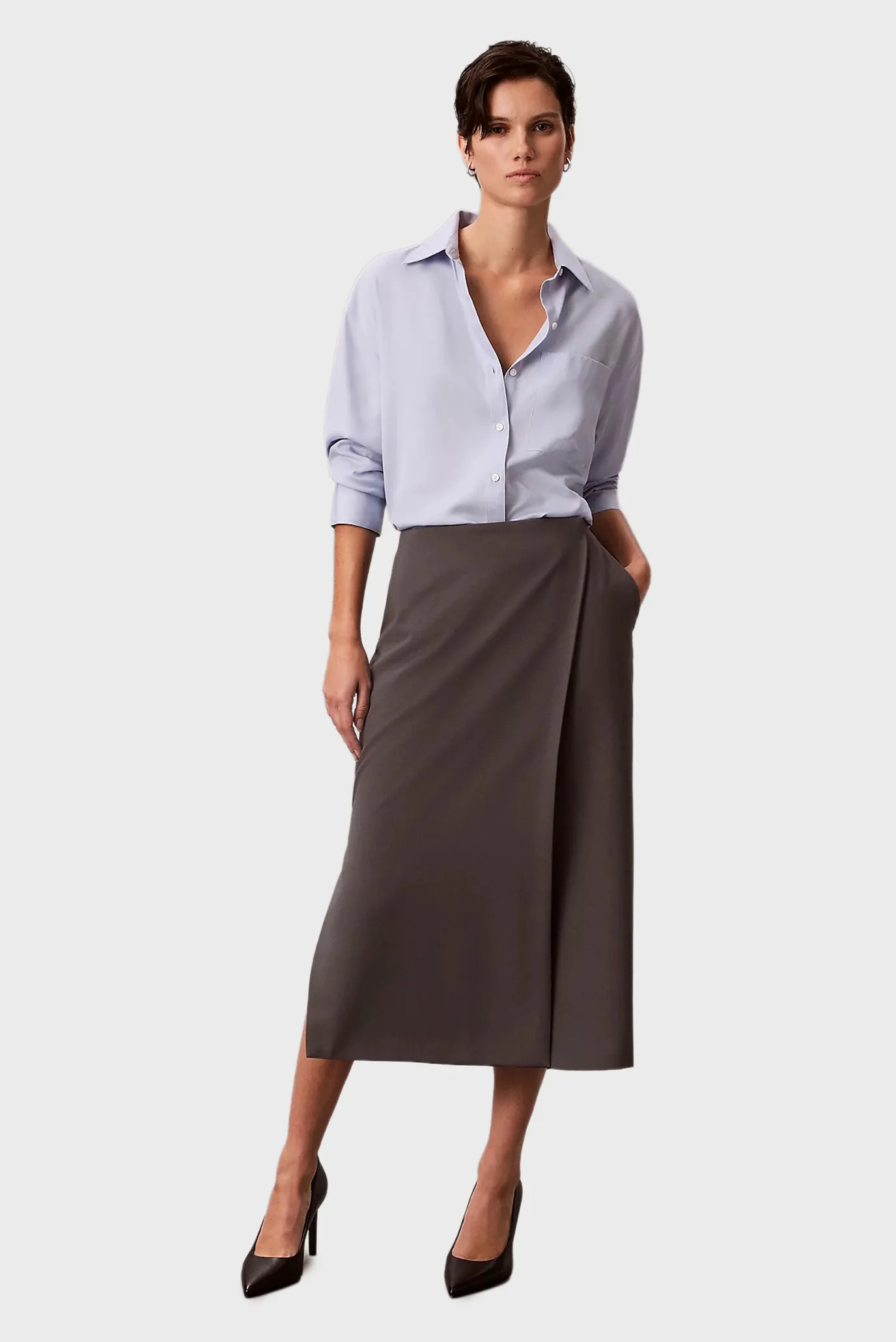 Юбка STRETCH SUITING MIDI SKIRT 1