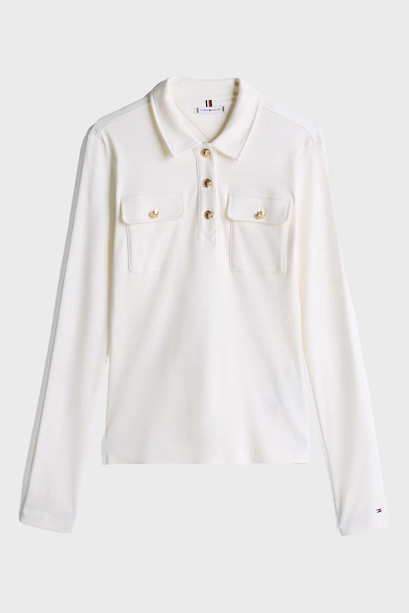 Поло с длинным рукавом SLIM GOLD BTN POLO LS 5