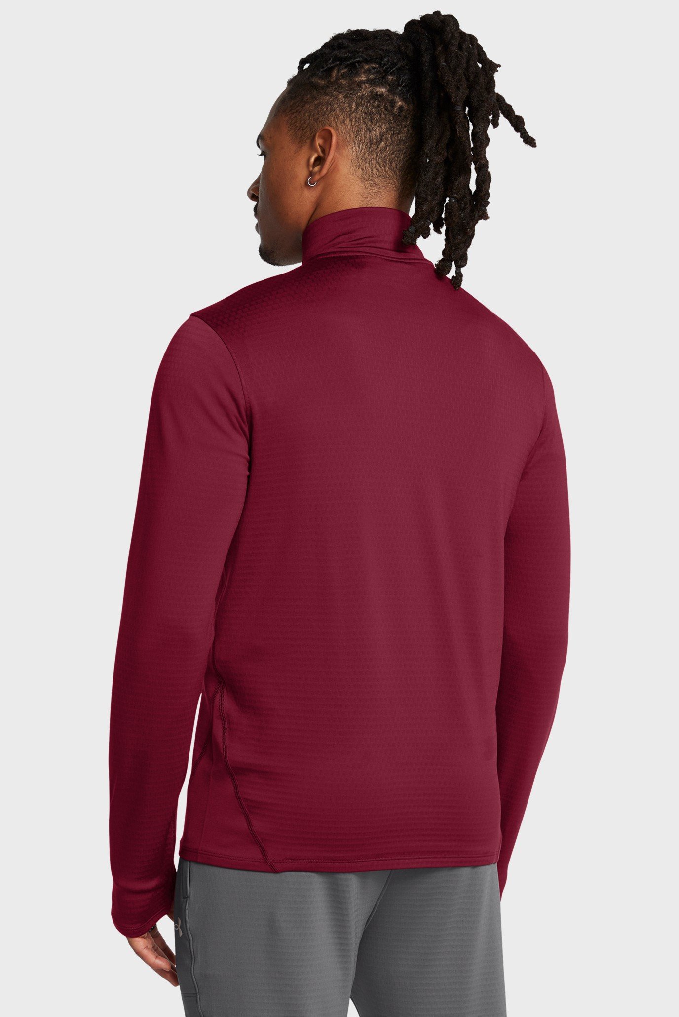 Мужская бордовая спортивная кофта UA Vanish CW 1 4 Zip Under