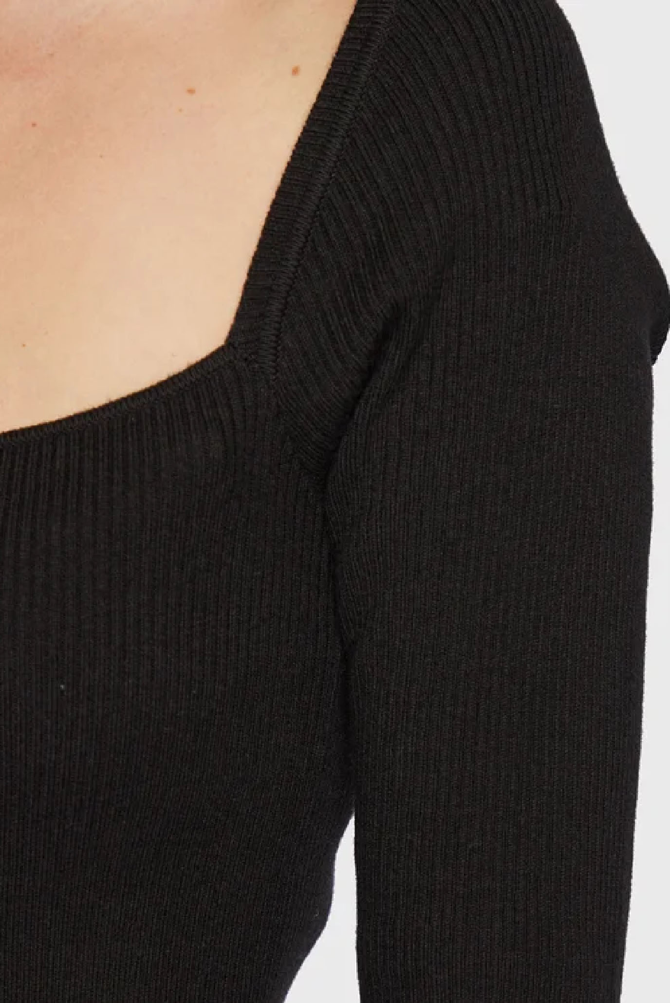 Платье RIB SQUARE-NECK MIDI DRESS 4