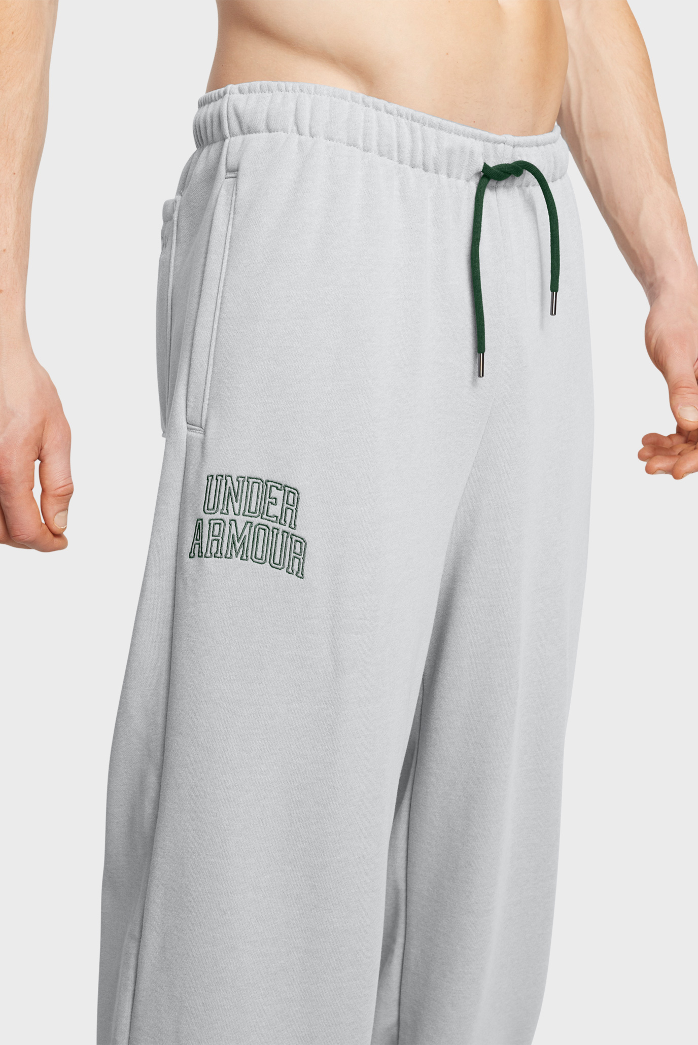 Мужские серые спортивные брюки UA Icon HWT Terry OS Pant 4