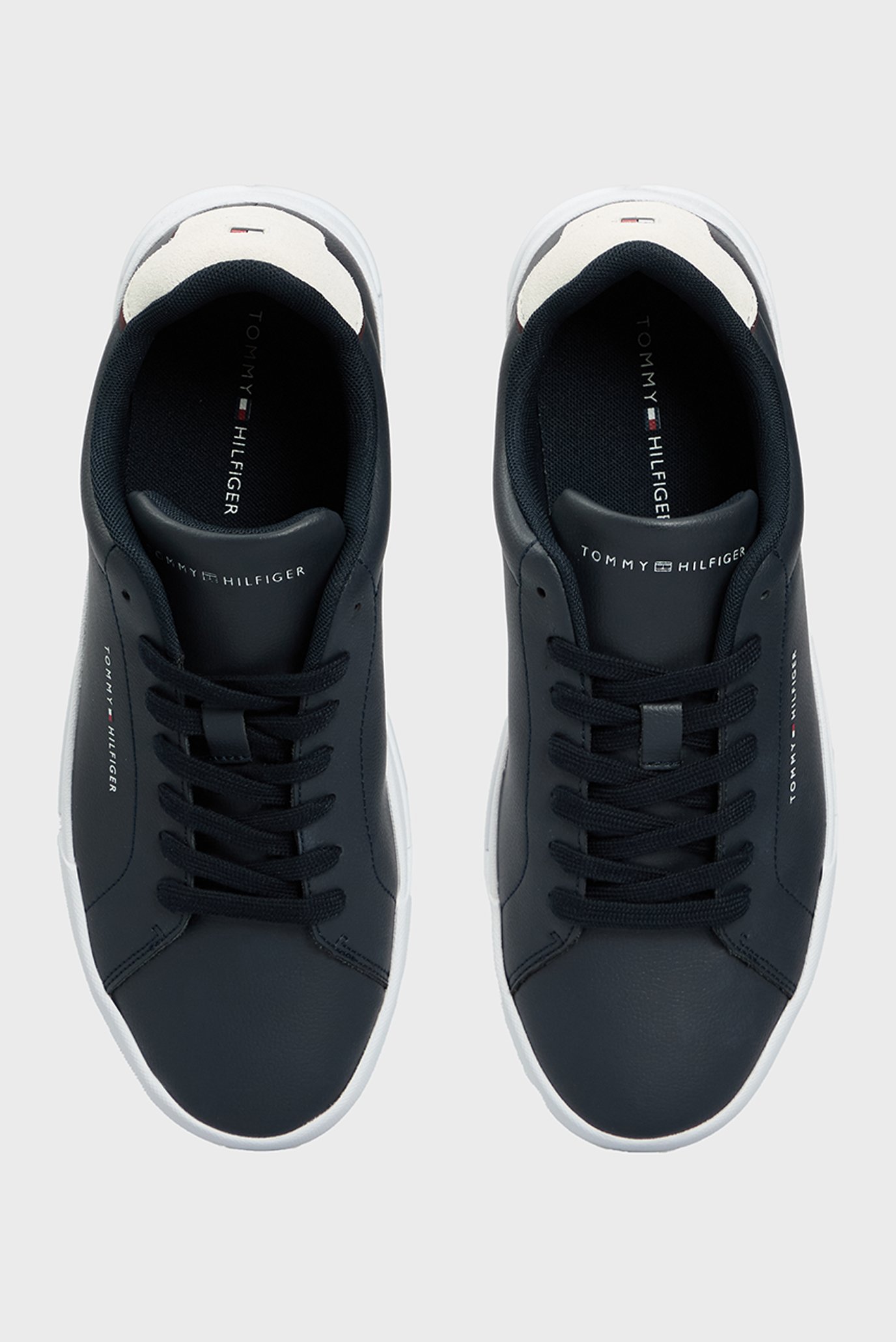 Мужские  темно-синие кожаные сникерсы TH COURT LTH DETAIL ESS 4