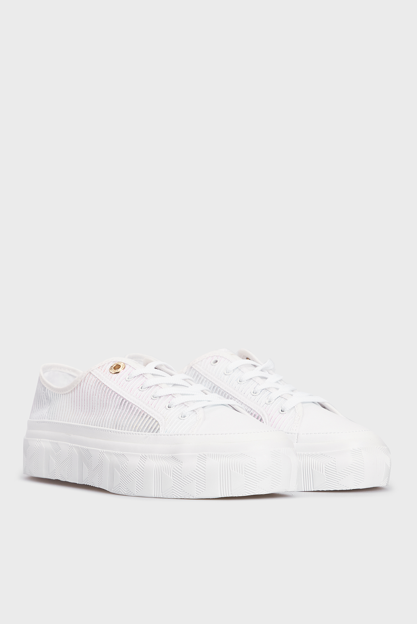 Женские белые сникеры GLITTER TRANSPARENT VULC SNEAKER 3