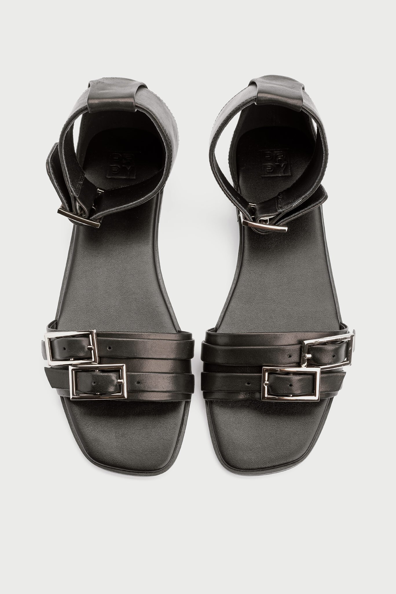 Женские черные кожаные сандалии Marcia 3