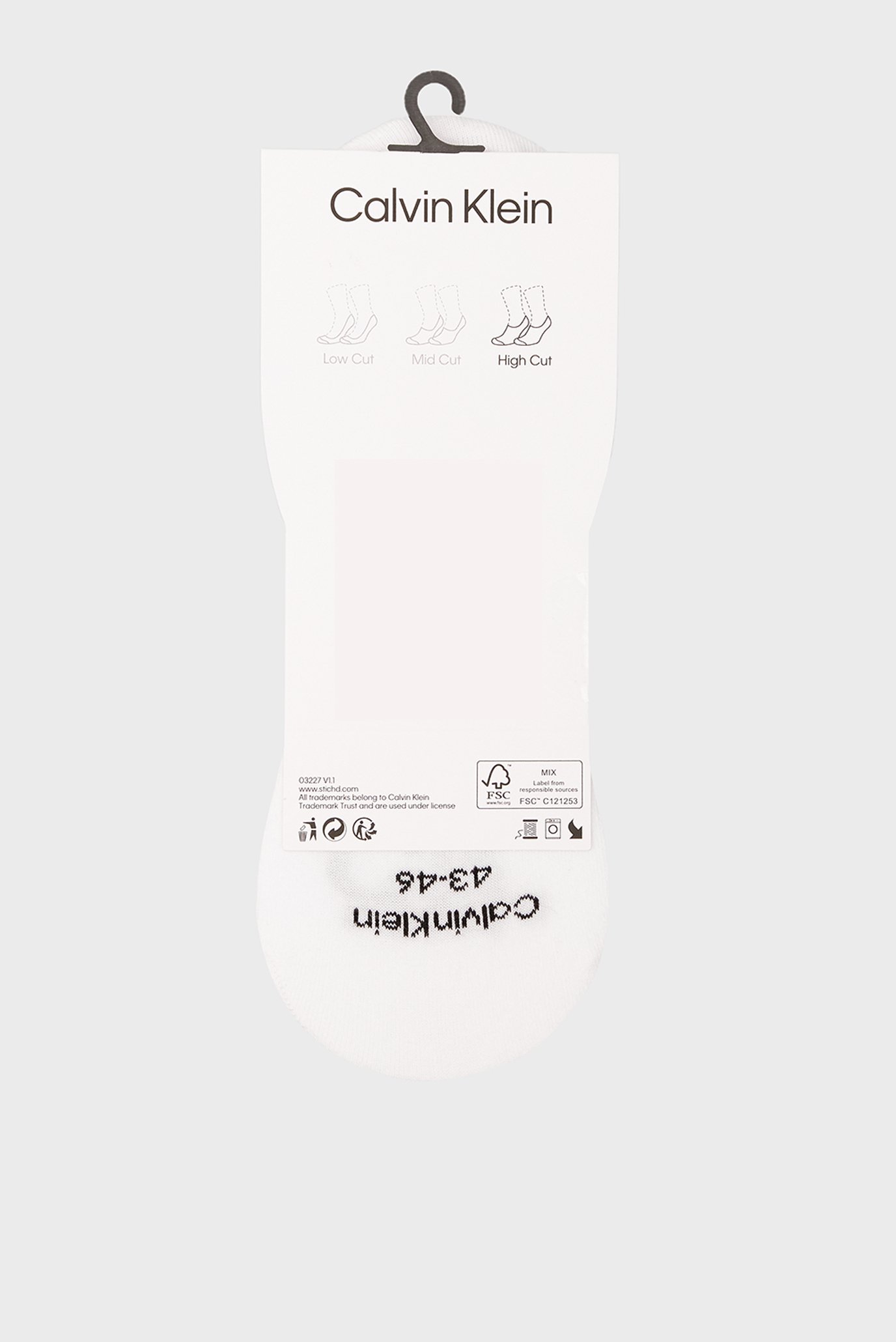 Следы CK MEN FOOTIE HIGH CUT 2P LOGO 6