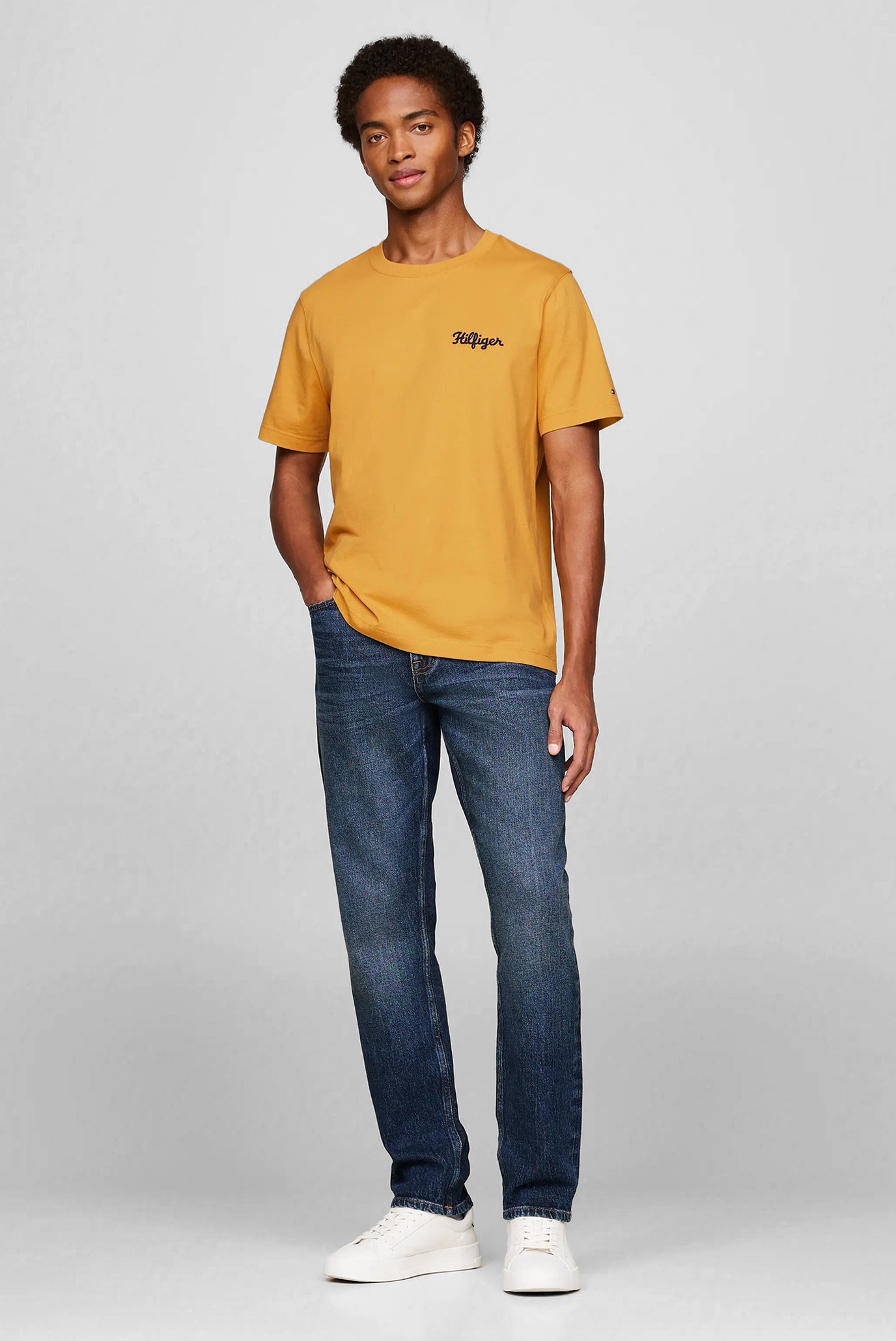 Мужская желтая футболка HILFIGER CHAINSTITCH TEE 2