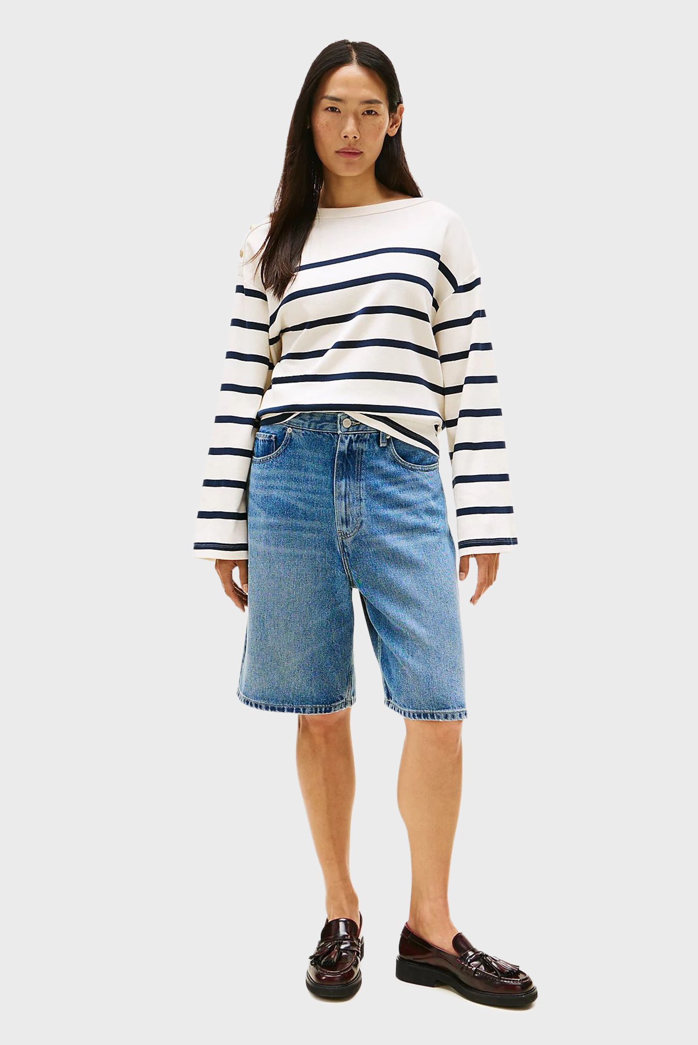 Лонгслив/LWK GOLD BUTTON BOAT-NK LS TEE 2