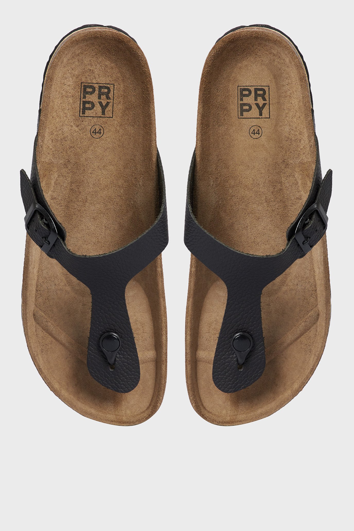 Мужские черные кожаные вьетнамки Diaz 4