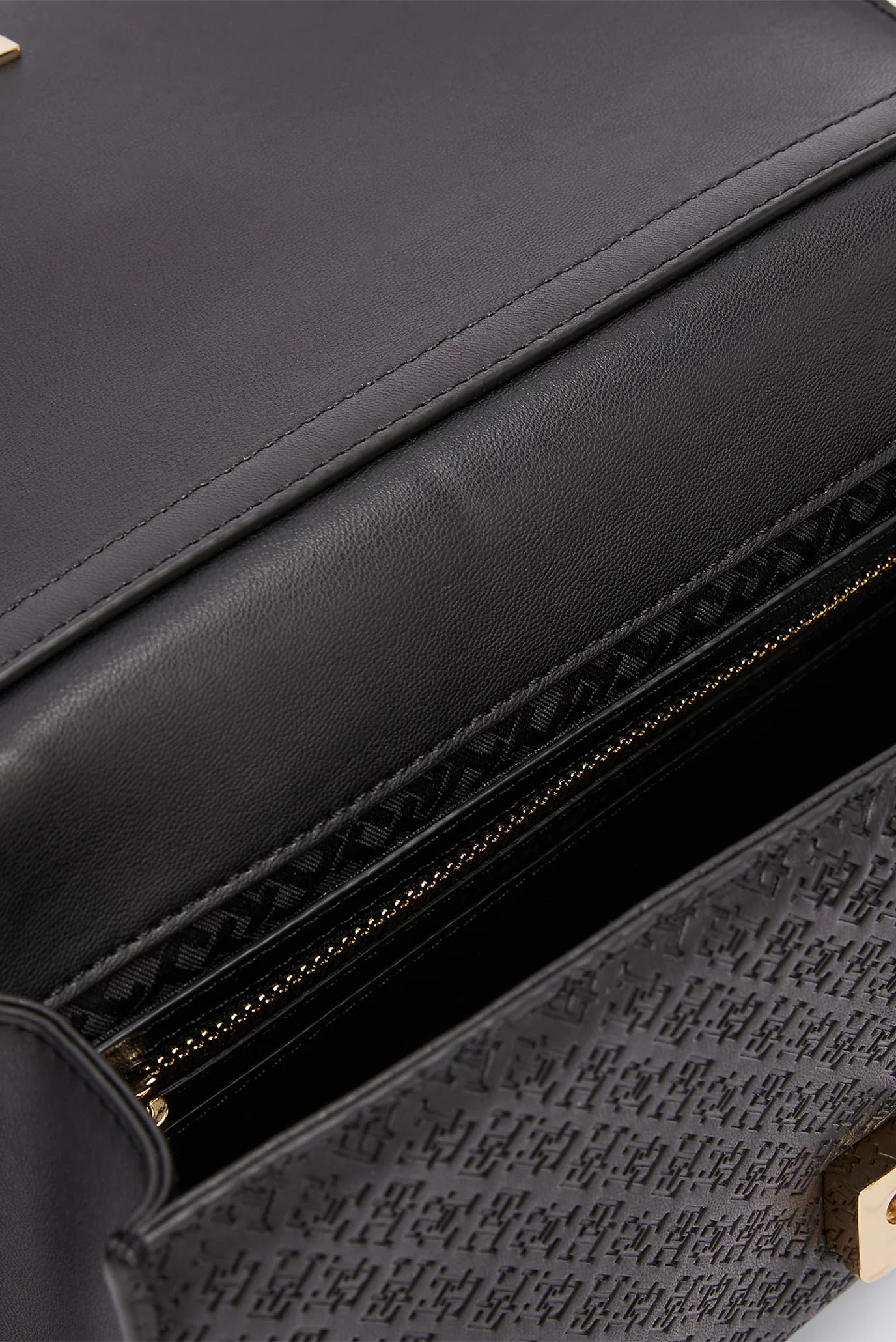 Женская черная сумка с узором TH ETERNITY SHOULDER BAG MONO 5