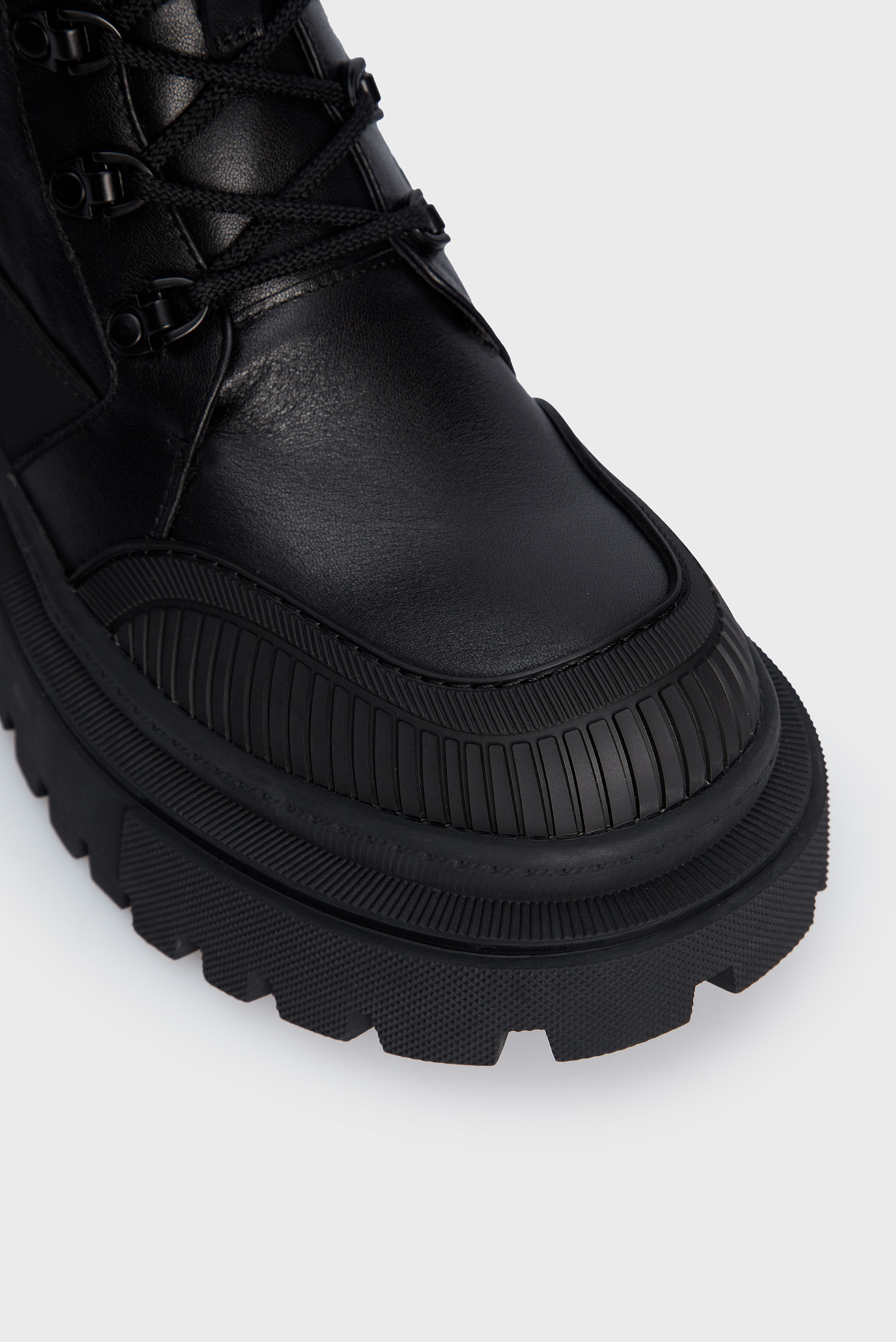 Женские черные кожаные хайкеры Hayley 8