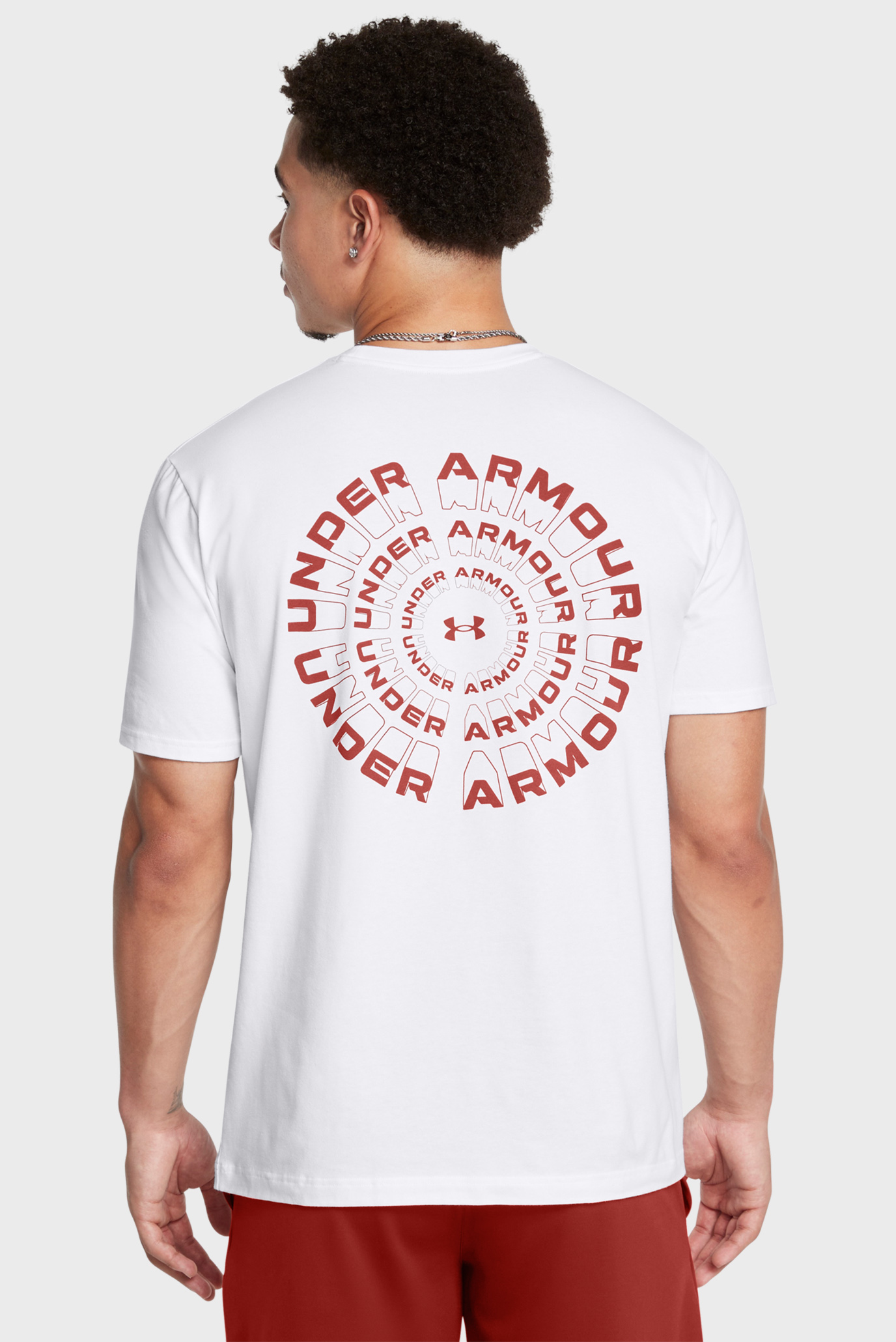 Мужская белая футболка UA M RADIAL WM 60 40S SS 2