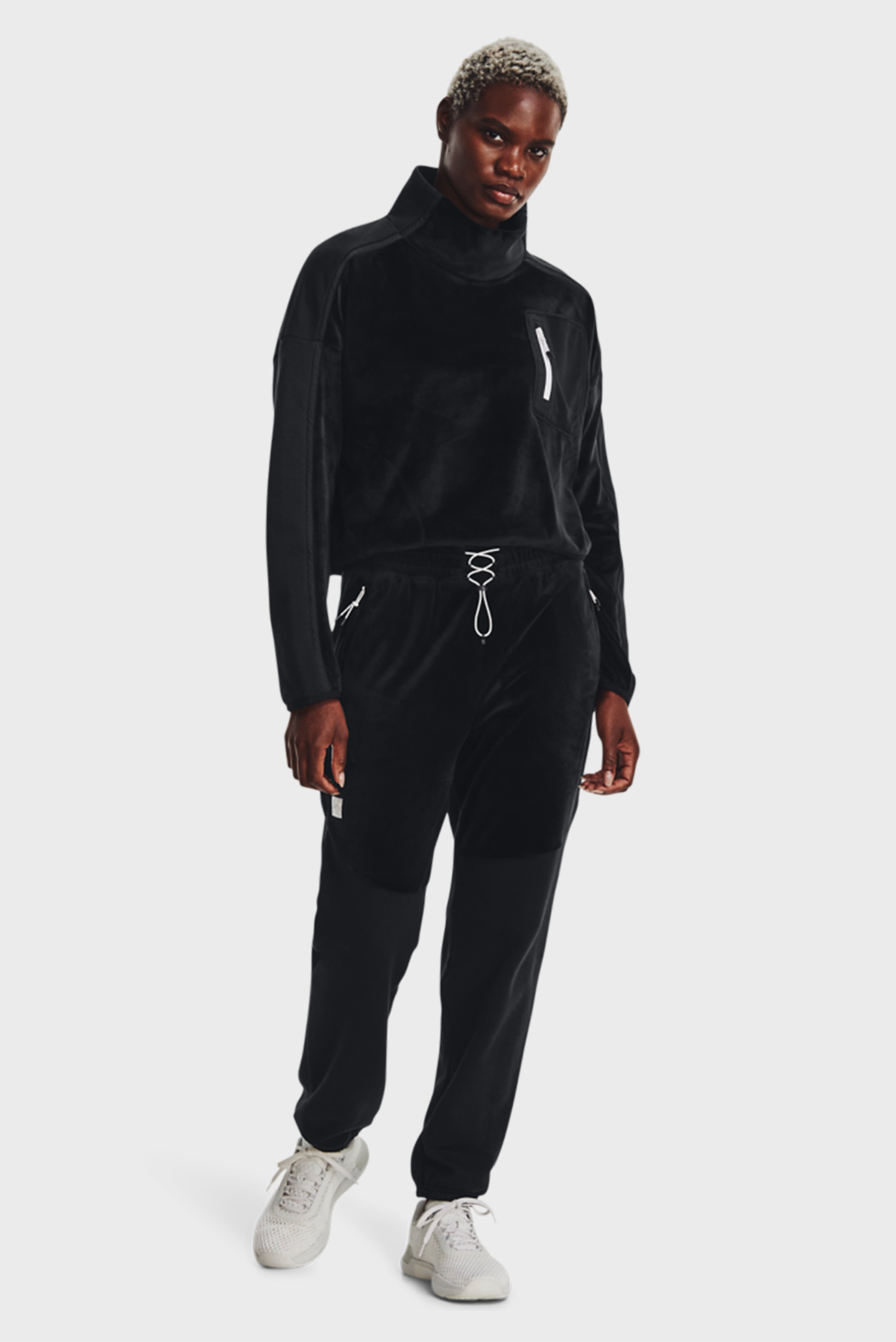 Женские черные спортивные брюки UA Journey Fleece Jogger 8