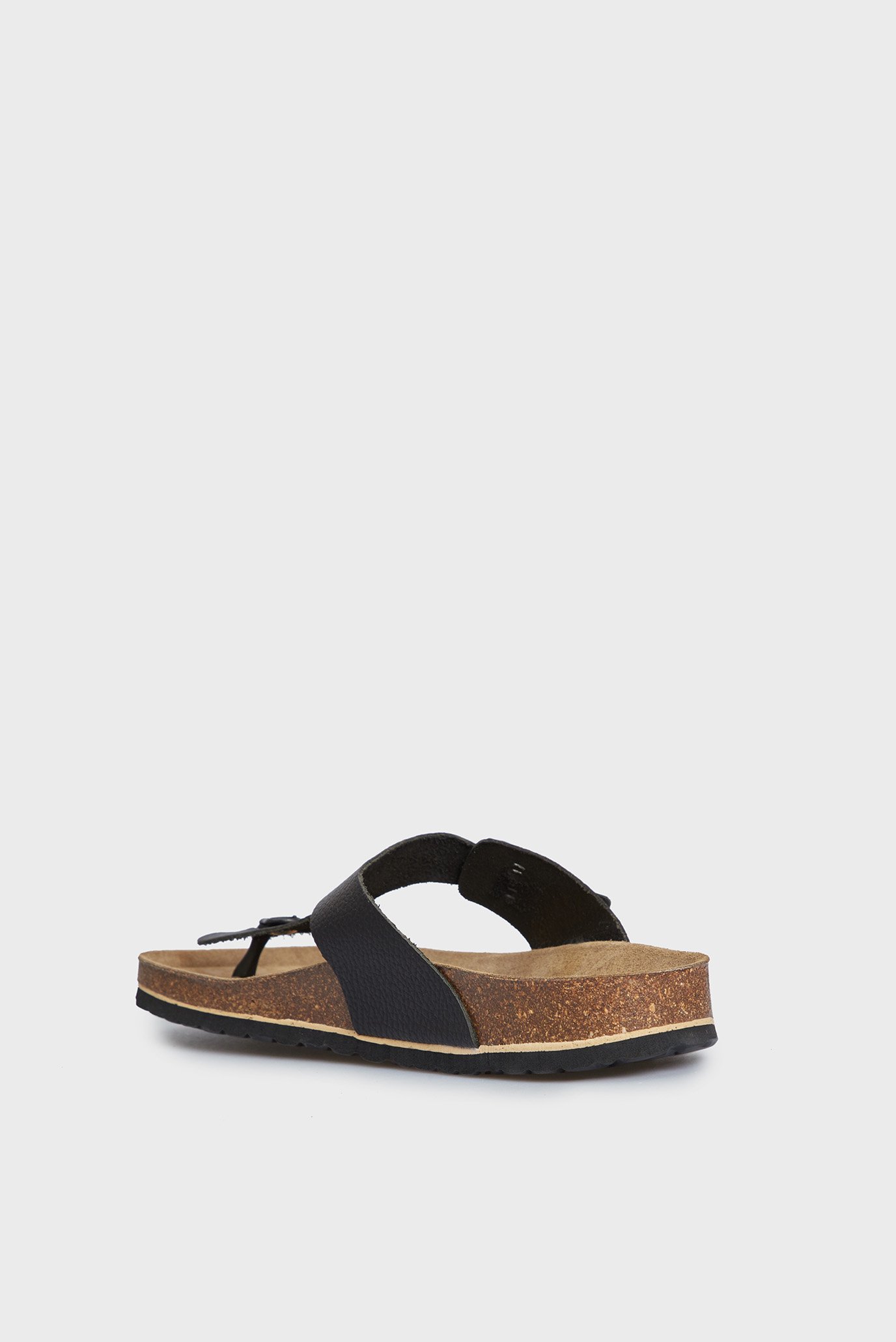 Мужские черные кожаные вьетнамки Diaz 5