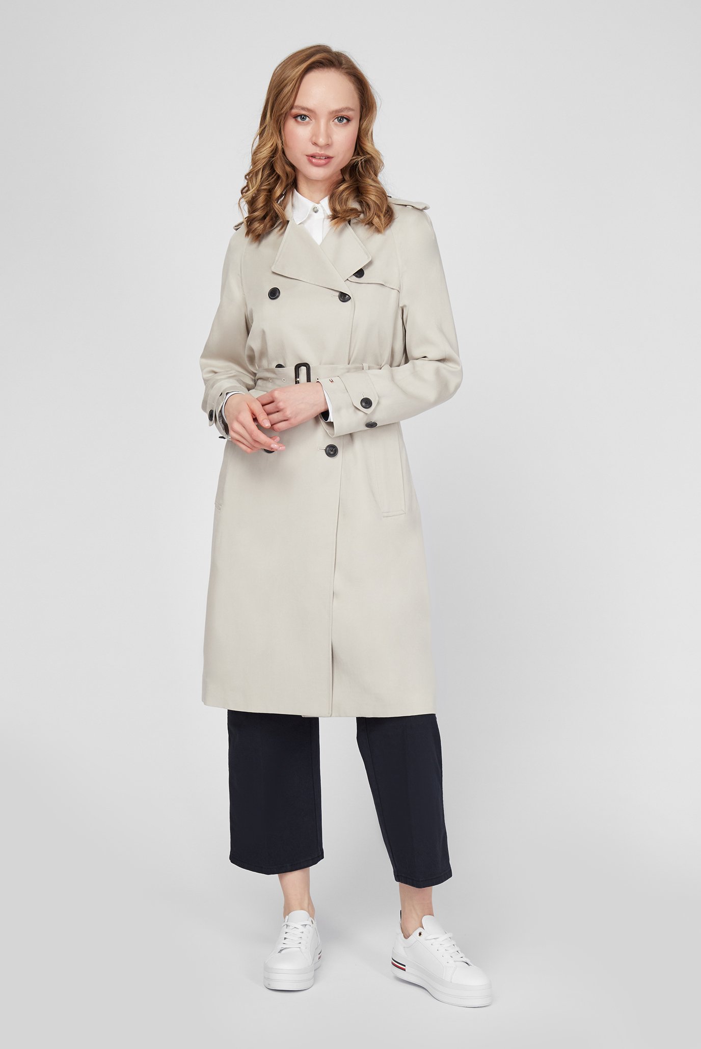 Женский бежевый тренч DB LYOCELL FLUID TRENCH 6