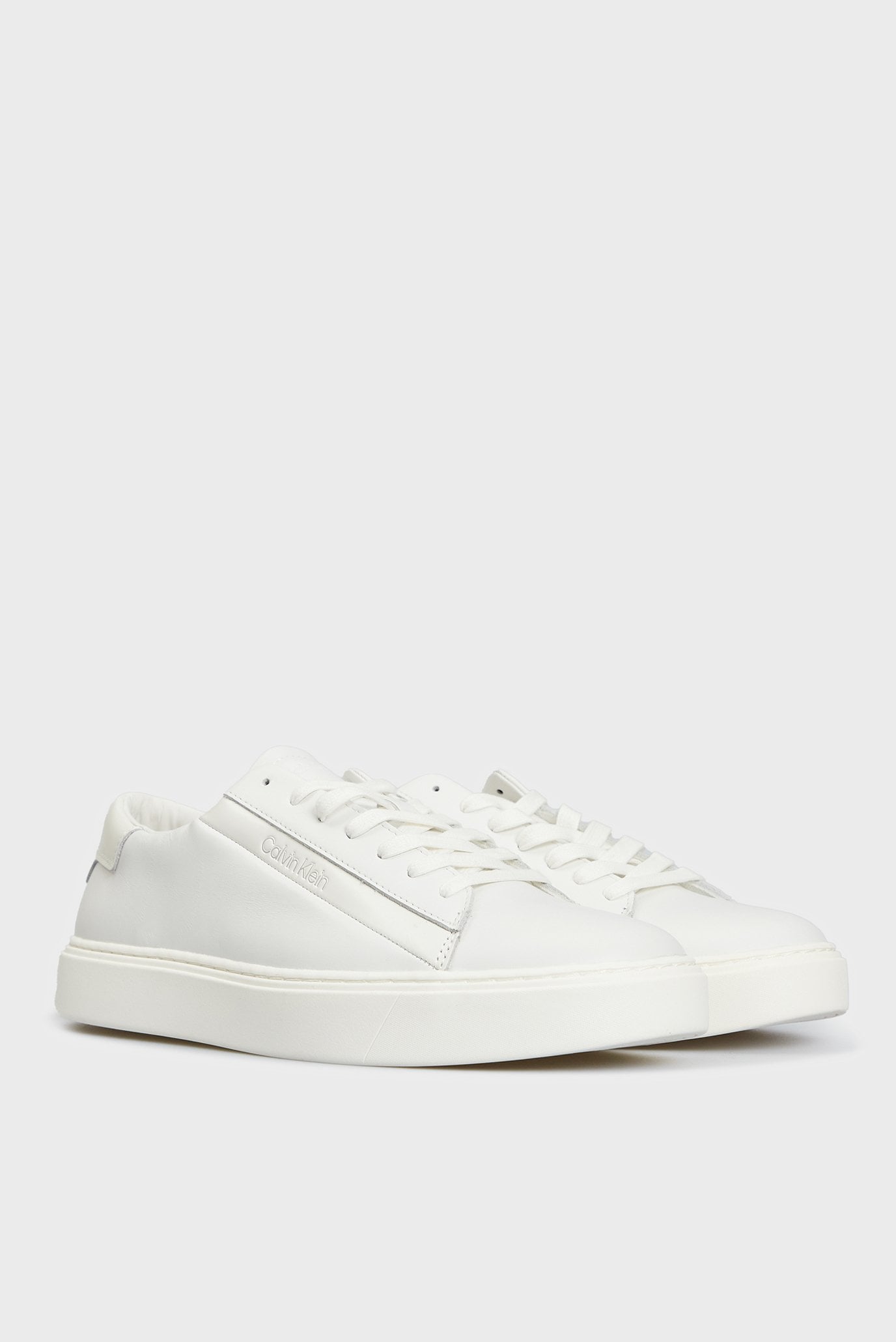 Мужские белые кожаные сникерcы LOW TOP LACE UP LTH 3