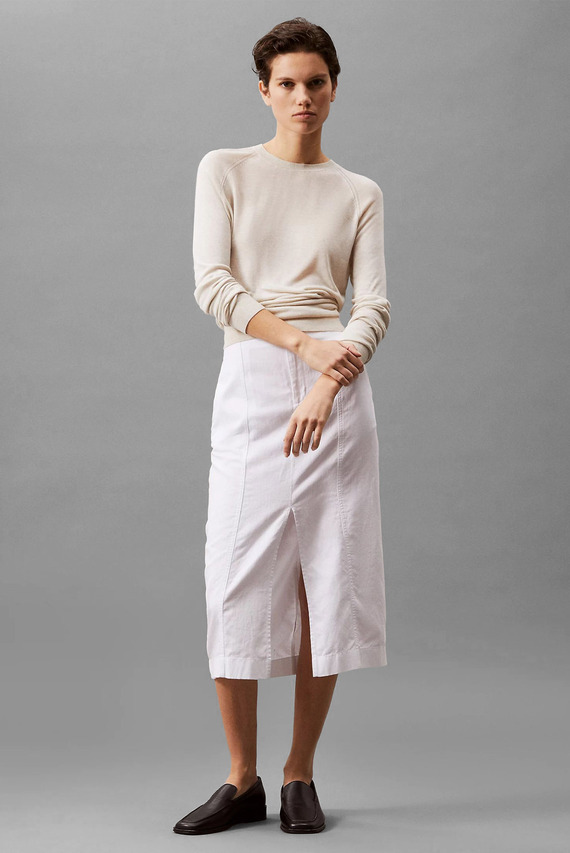 Юбка SOFT LINEN MIDI SKIRT