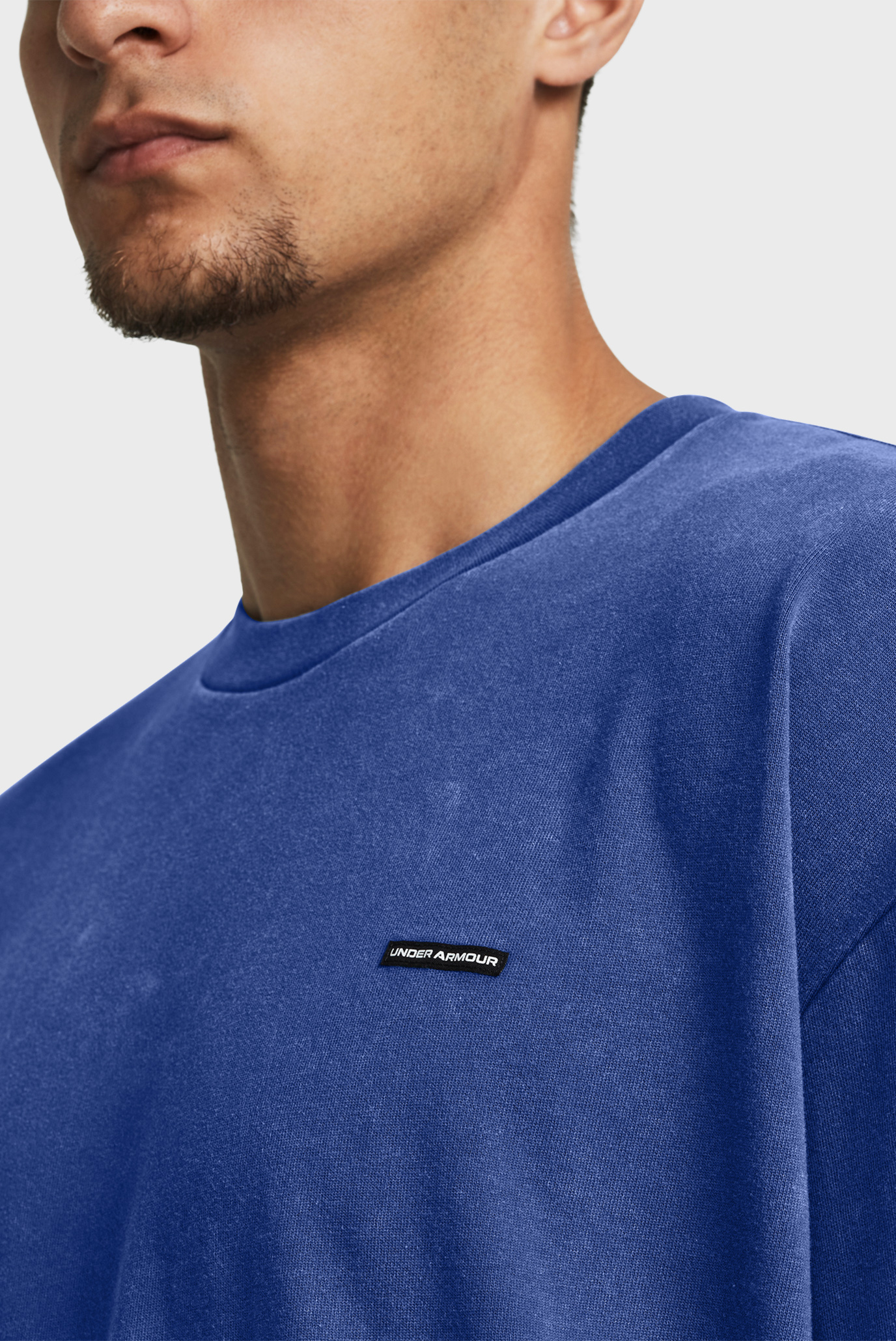 Мужская синяя футболка UA M HW OS LOGO WASH SS 3