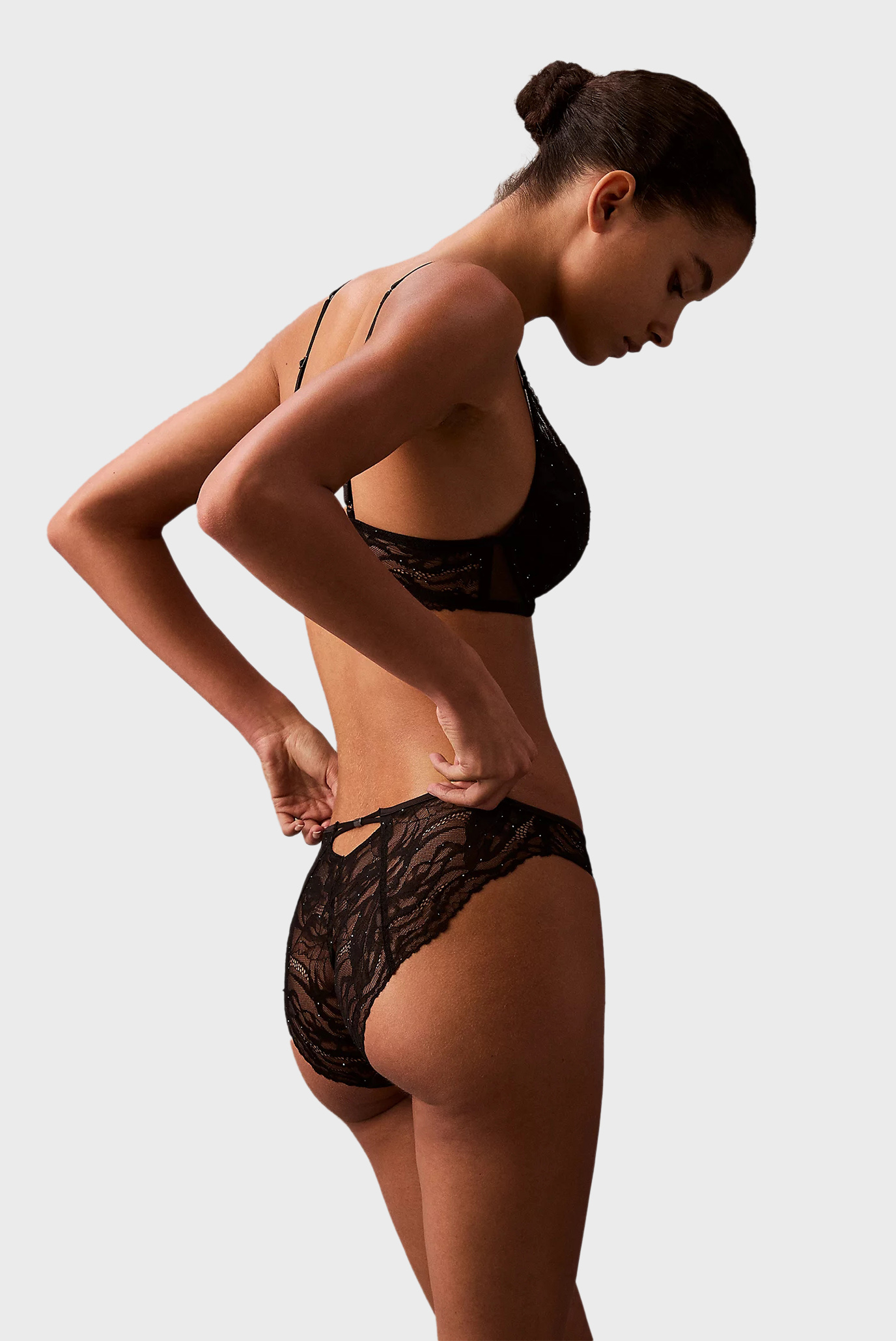 Женские черные трусики BIKINI 5