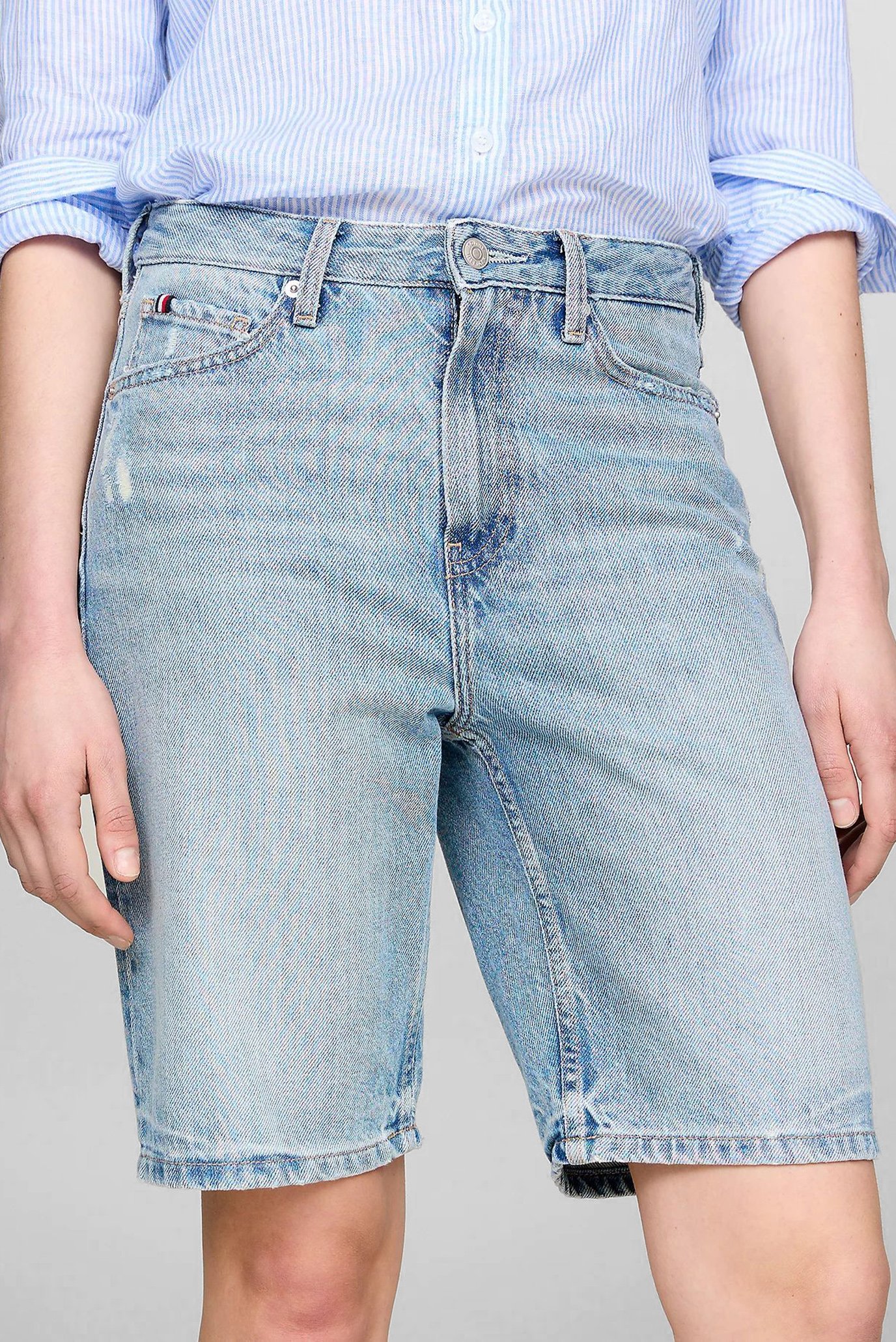 Женские голубые джинсовые шорты DNM SLIM SHORT HW ASH WRN 3