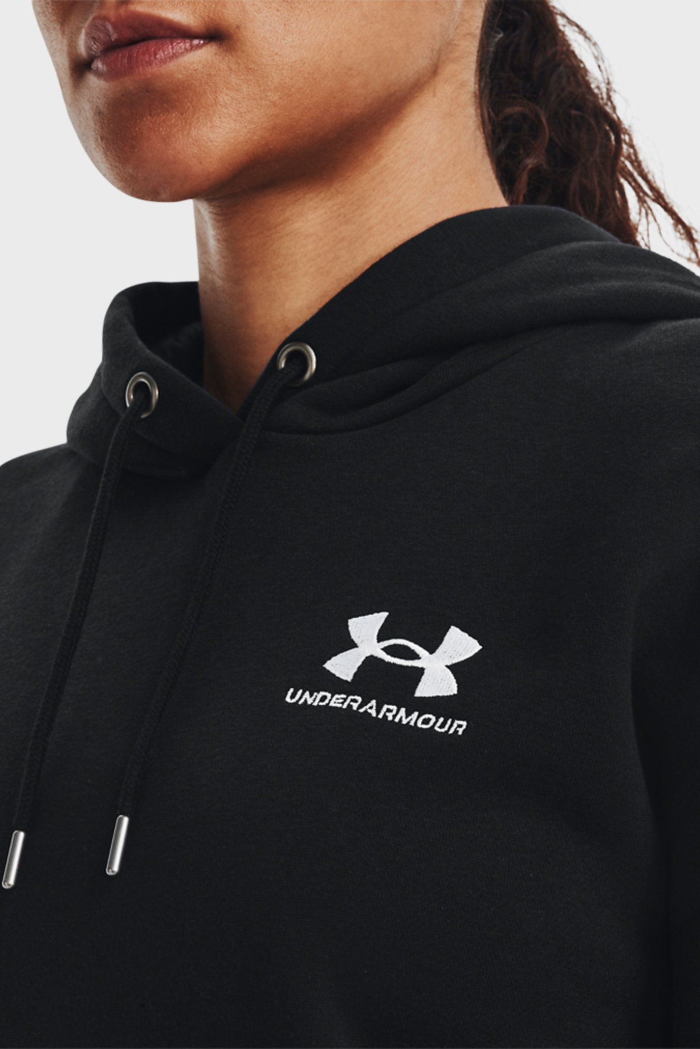 Женское черное худи Essential Fleece HoodieUnder Armour Женское черное худи Essential Fleece Hoodie 4