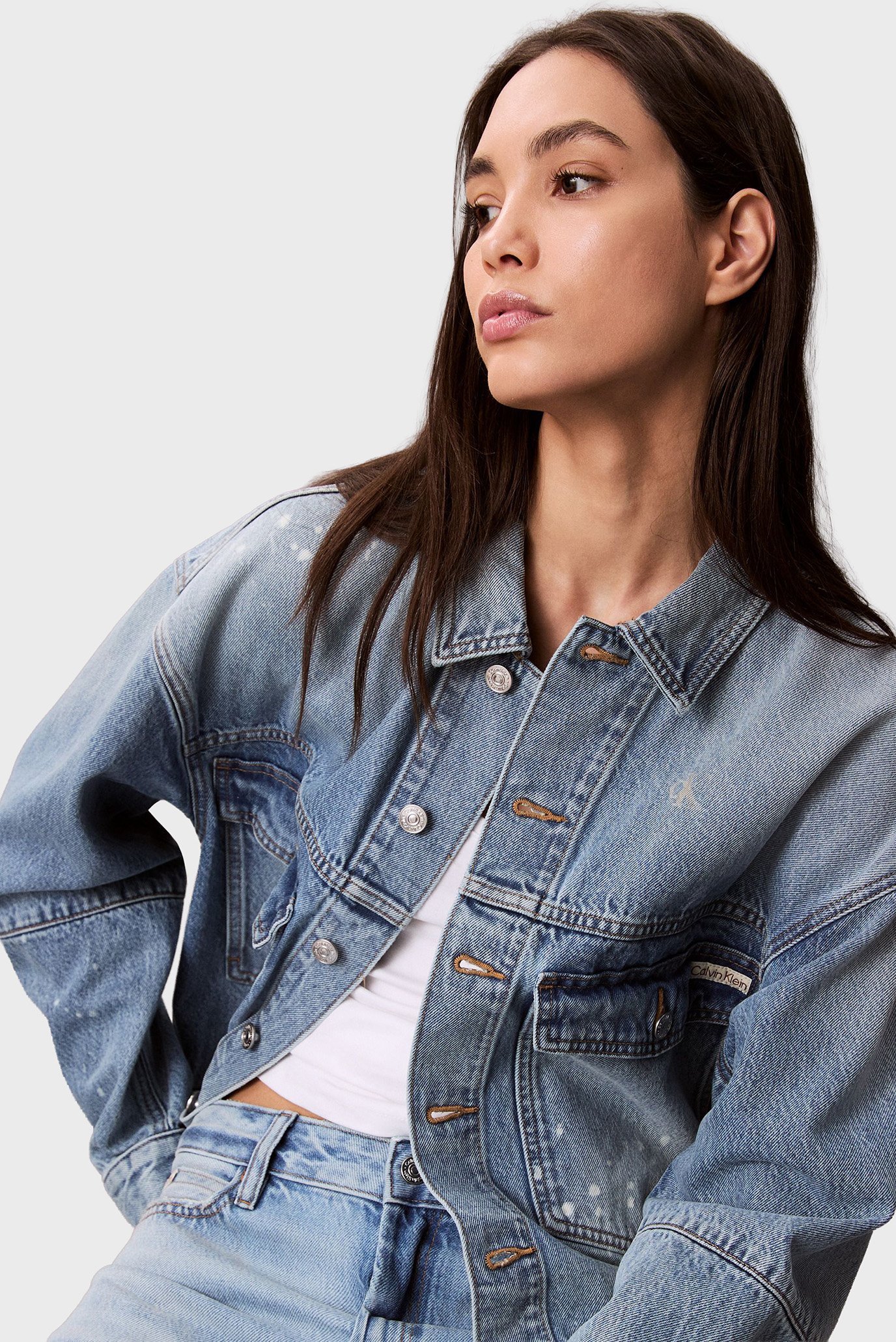 Куртка джинсовая DENIM JACKET RAINY BLUECalvin Klein Jeans Куртка джинсовая DENIM JACKET RAINY BLUE 4