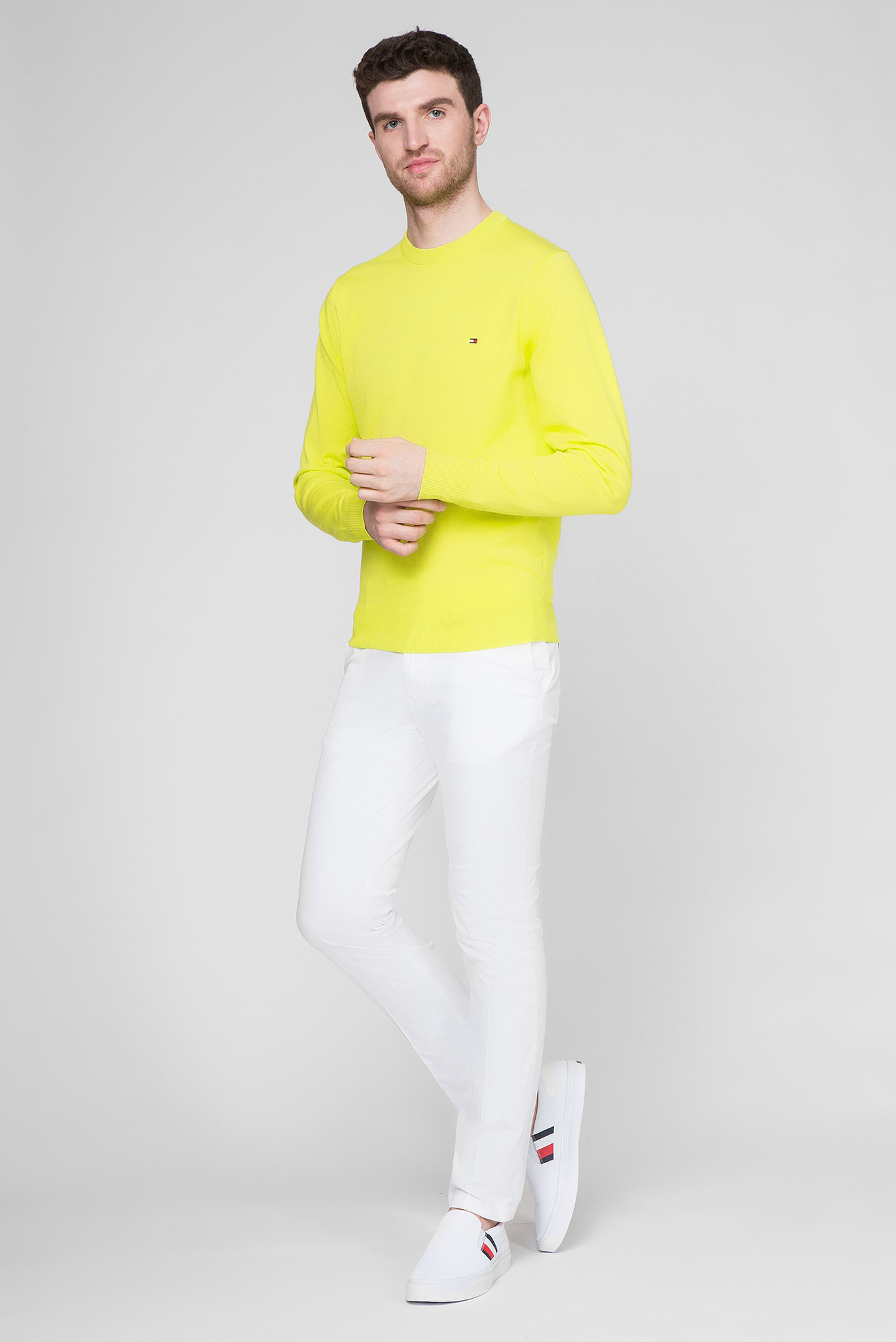 Мужской желтый джемпер TH FLEX CREW NECK 5