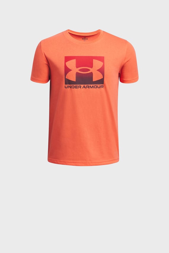 Детская оранжевая футболка UA B BOXED SPORTS UPDATE SS