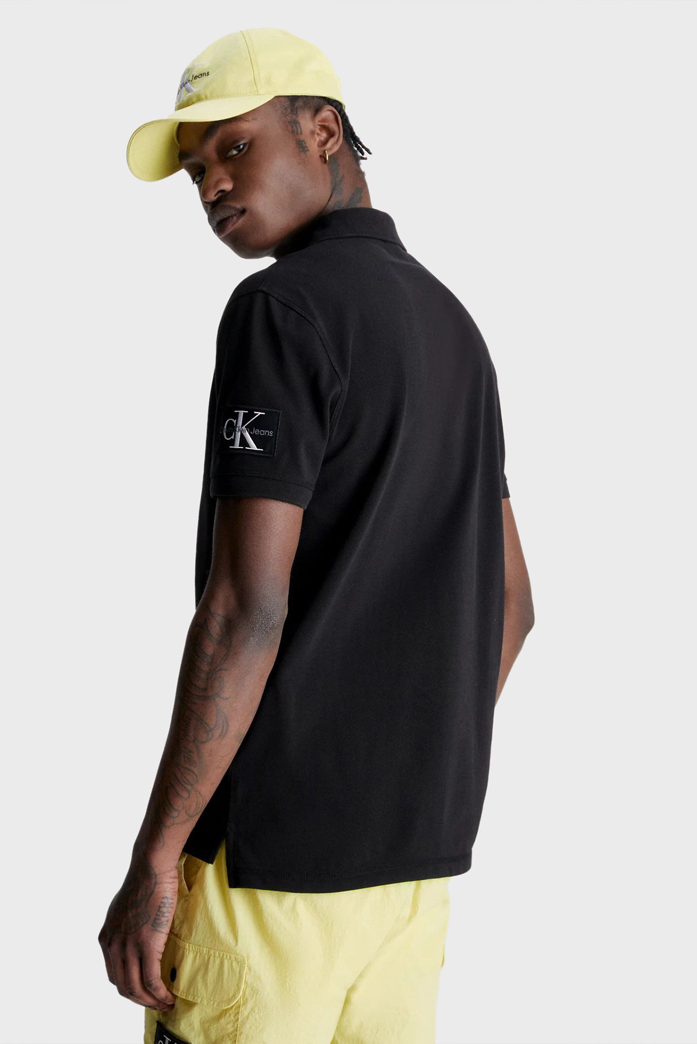 Мужское черное поло BADGE 3