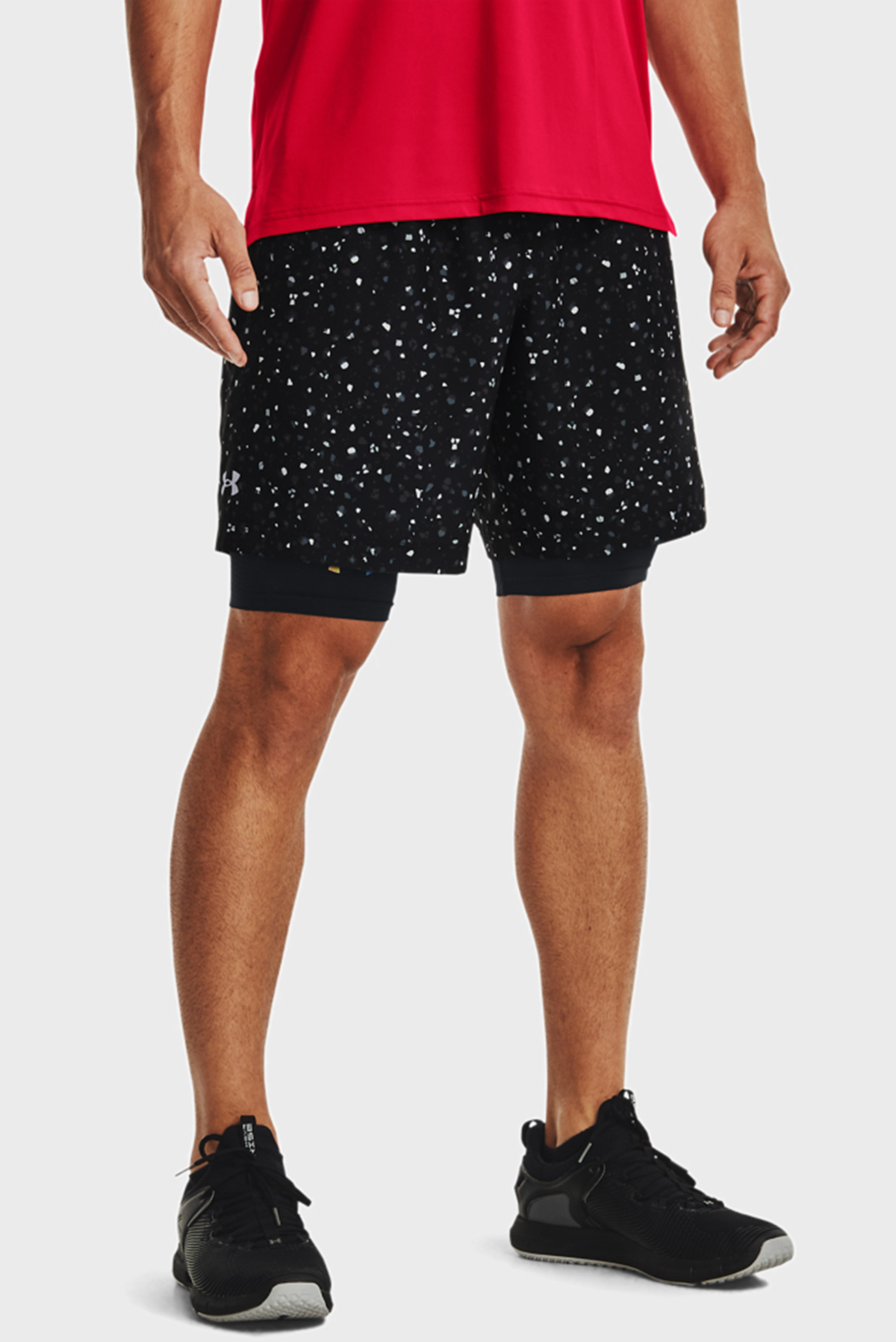 Мужские черные шорты UA Woven Adapt Shorts 7