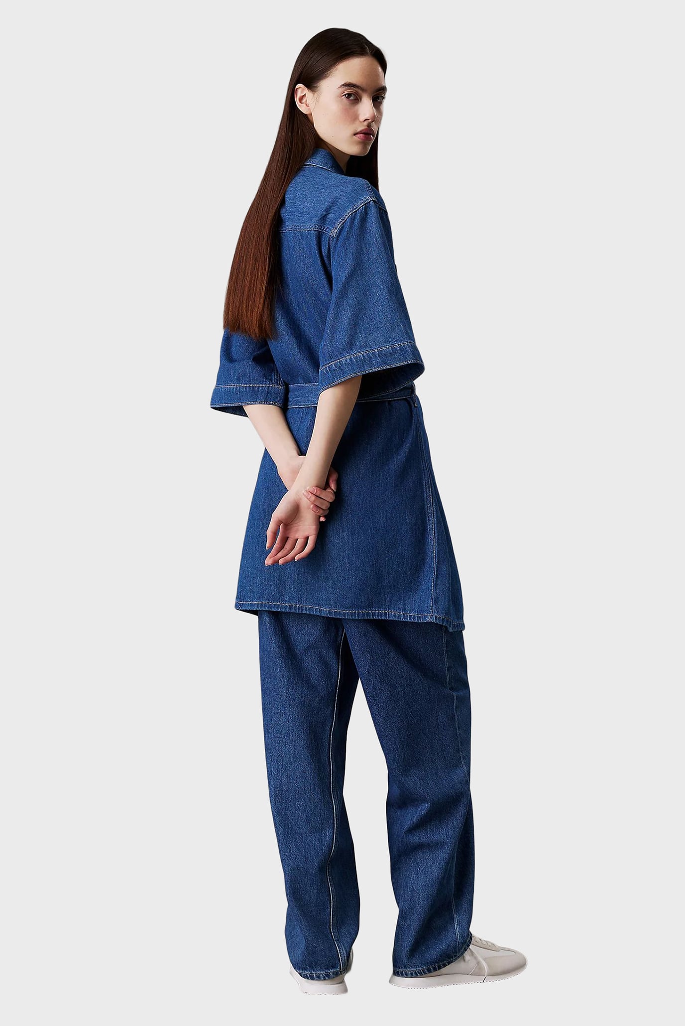 Платье LINEN BOXY BELTED SHIRT DRESS 3
