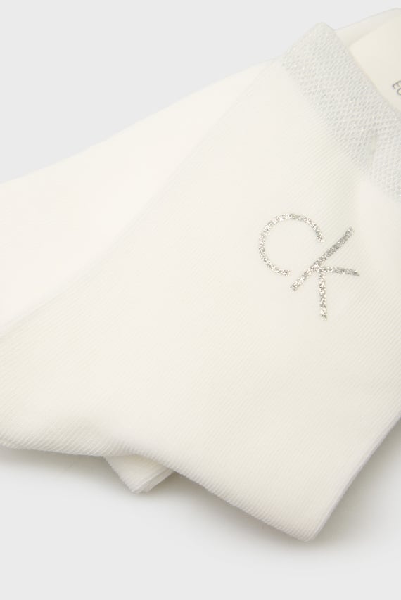 Носки CK WOMEN SHORT SOCK 2P SHINY LOGO