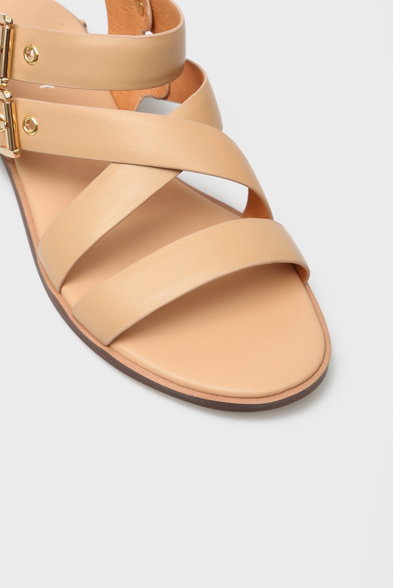 Женские бежевые кожаные сандалии Agate 3